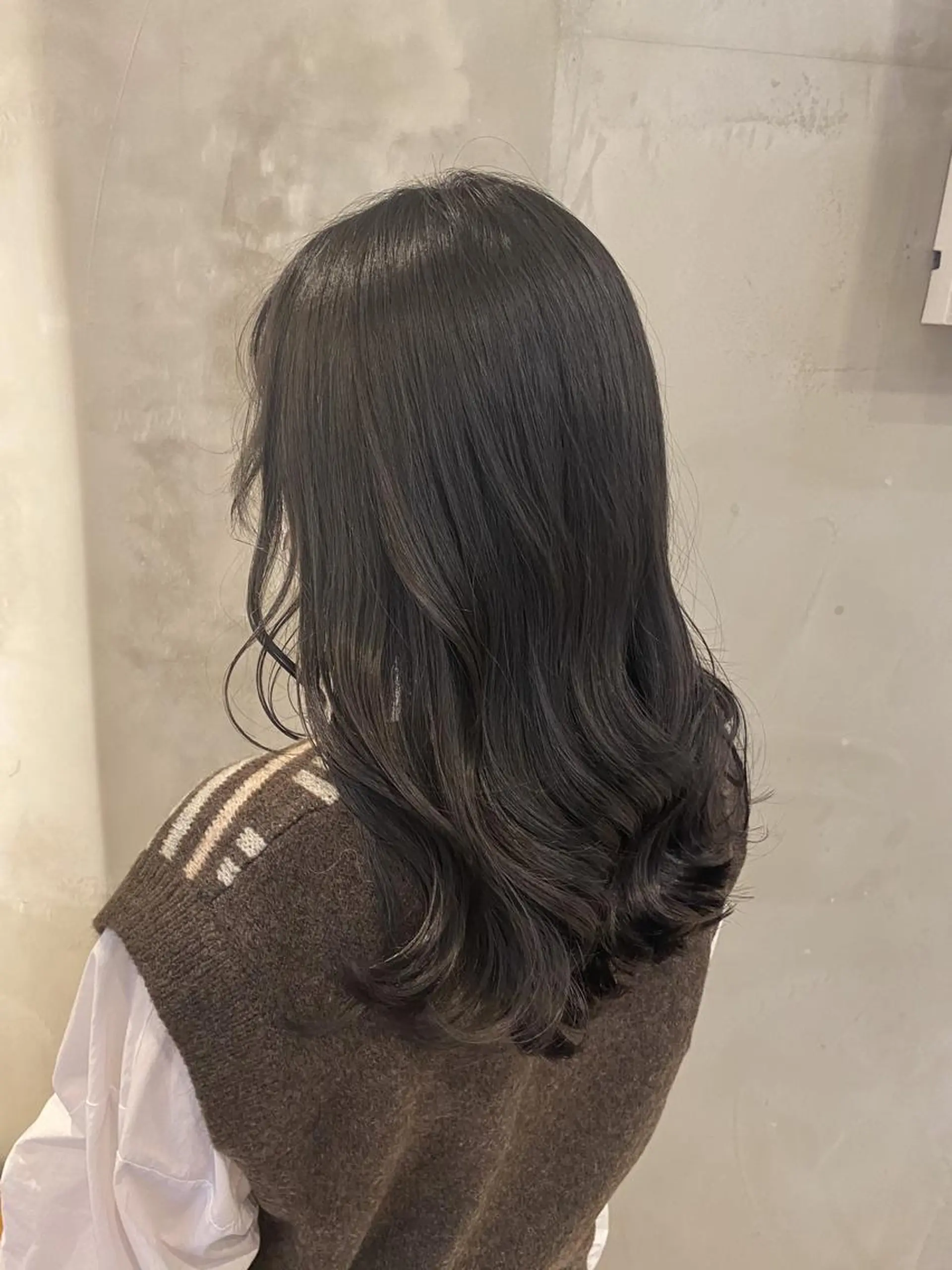 ミディアム カット ヘアカラー トリートメント 顔周りcut・ご相談 ＝新宿しずく🇰🇷のヘアスタイル