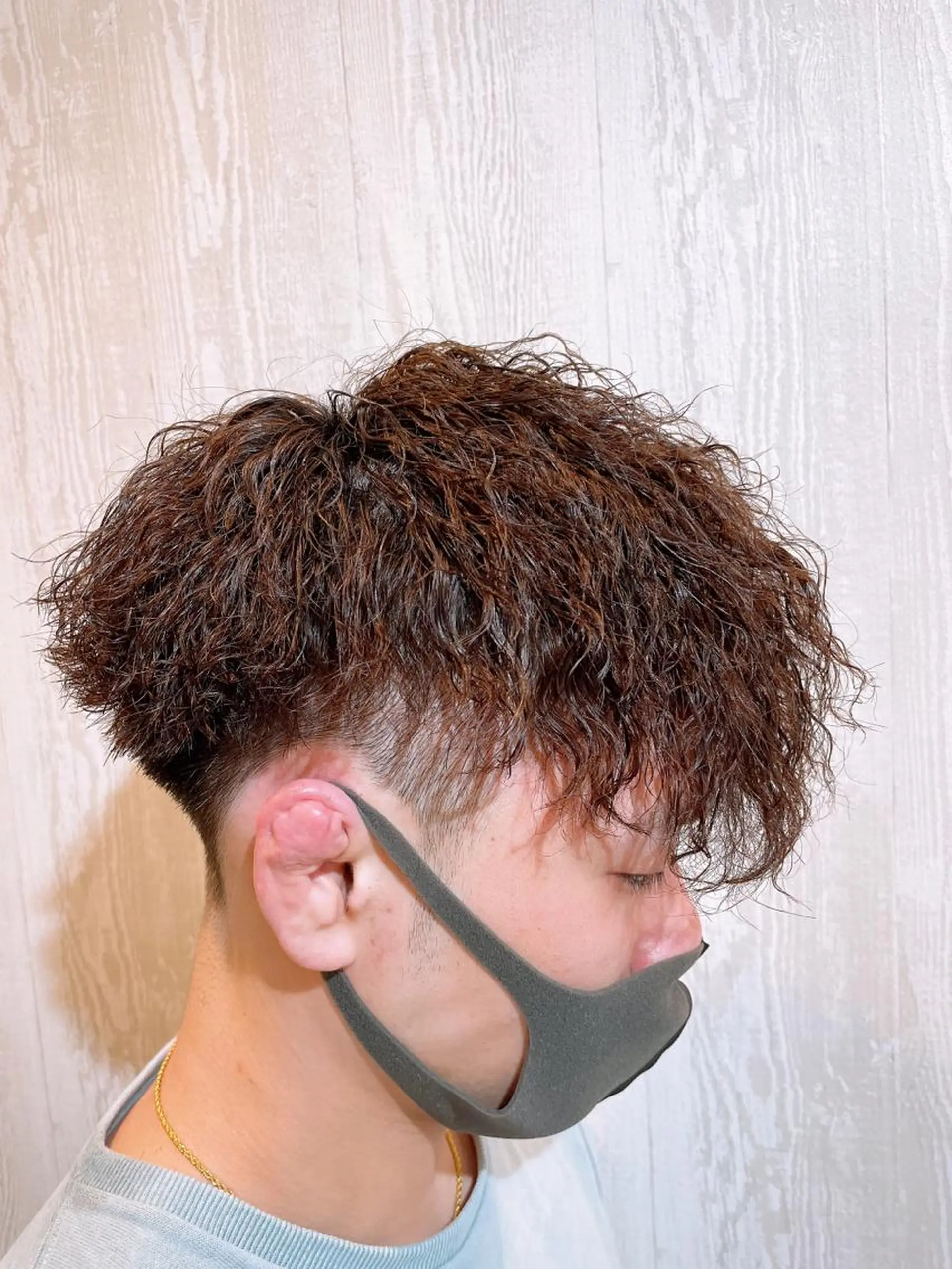 ショート パーマ ヘアアレンジ メンズ カット パーマ HUENEST アカデミーサロンのヘアスタイル