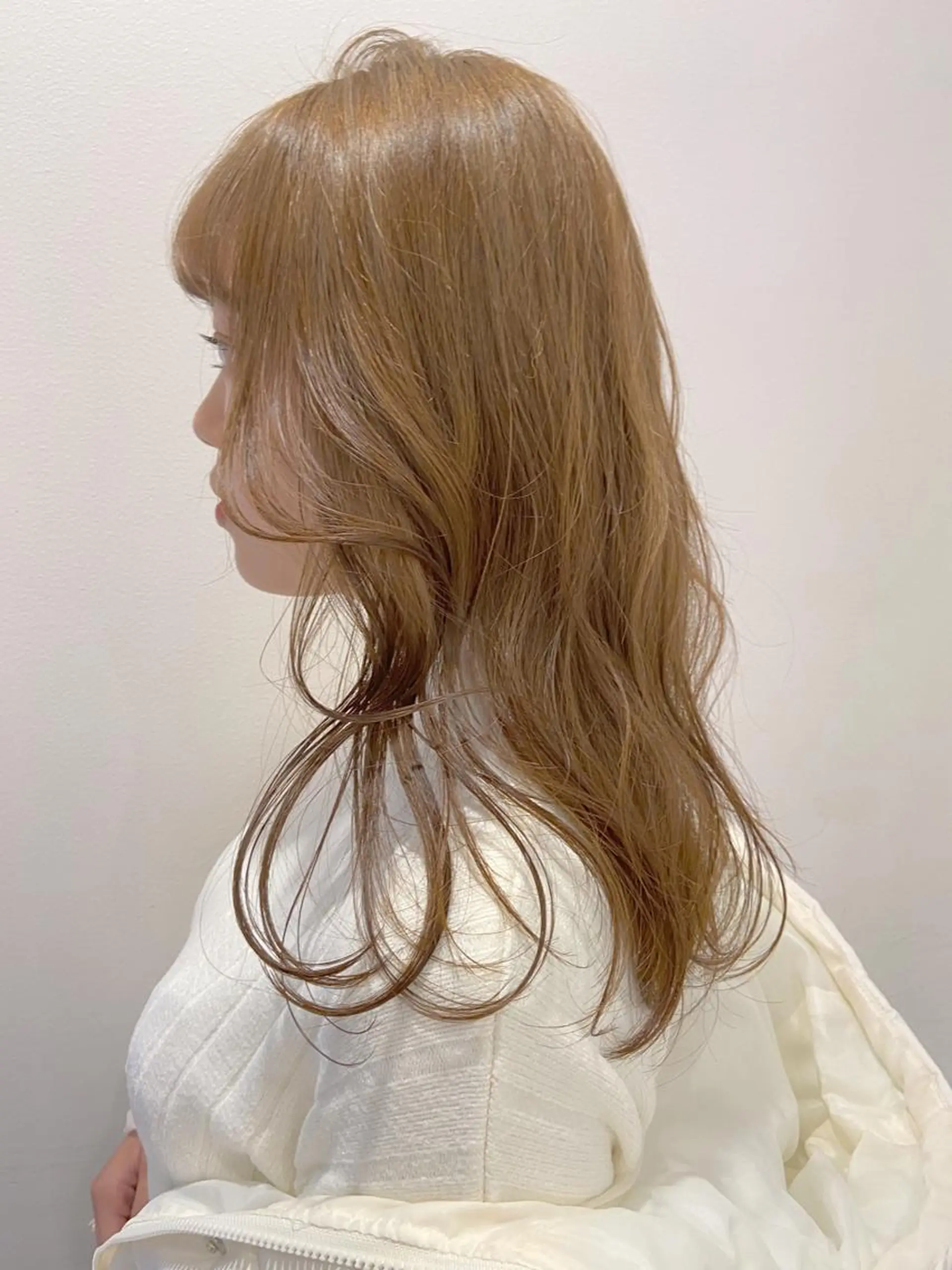 セミロング カラー ヘアアレンジ ベージュカラー 黒髪 ミルクティーベージュ 卒業式のヘアスタイル レイヤーカット指名 No.1💖マユカのヘアスタイル