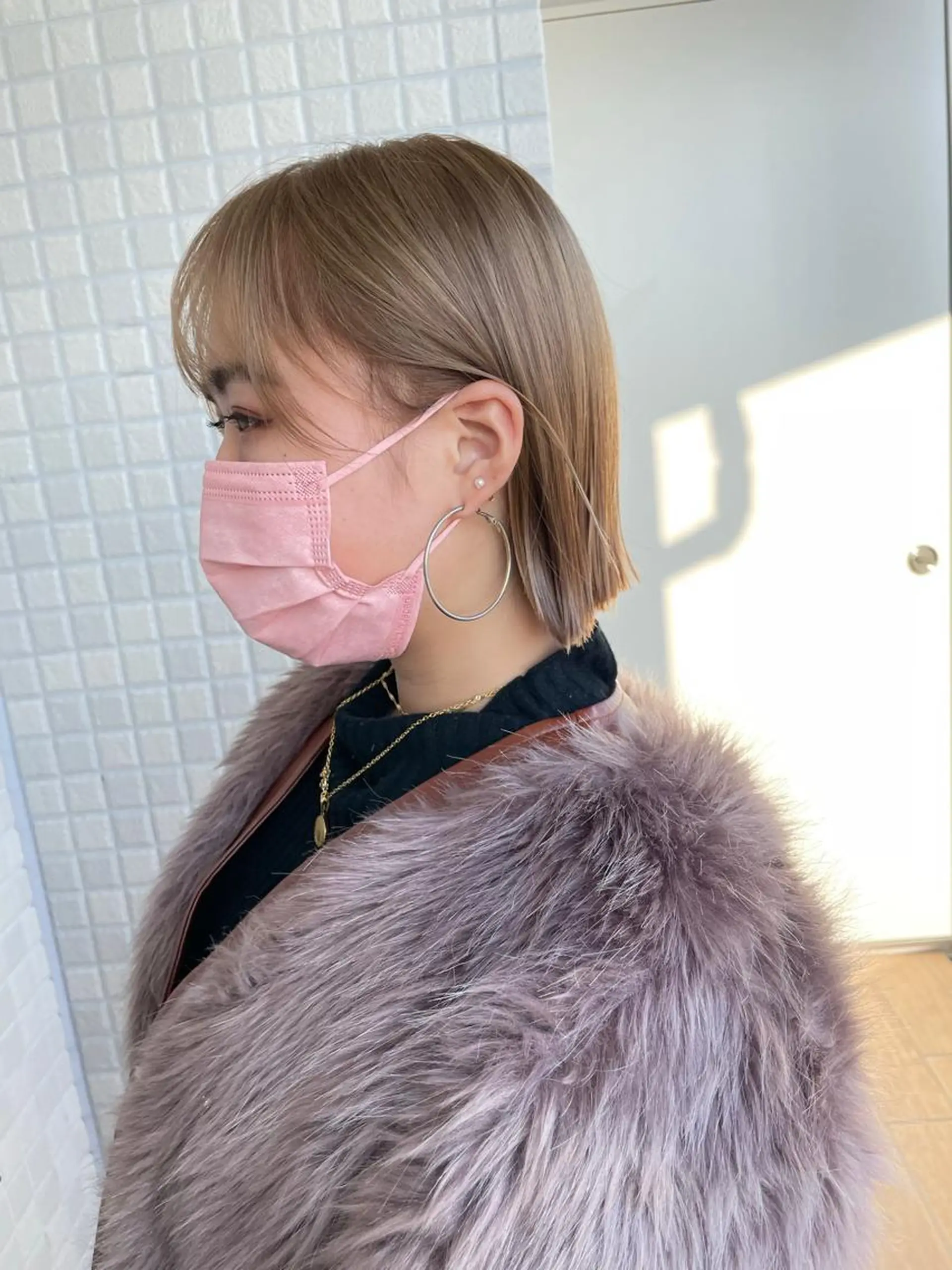 ショート カラー ベージュカラー ミルキーベージュ ボブ カット ヘアカラー トリートメント ヘアセット メンズ特化 パーマ/オザワのヘアスタイル