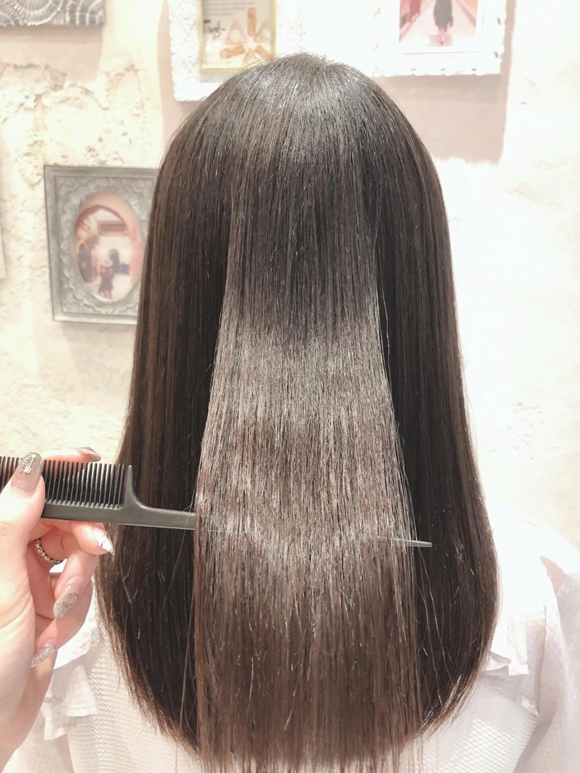 ミディアム 縮毛矯正 カット 代表山口ひな 髪質改善のプロのヘアスタイル