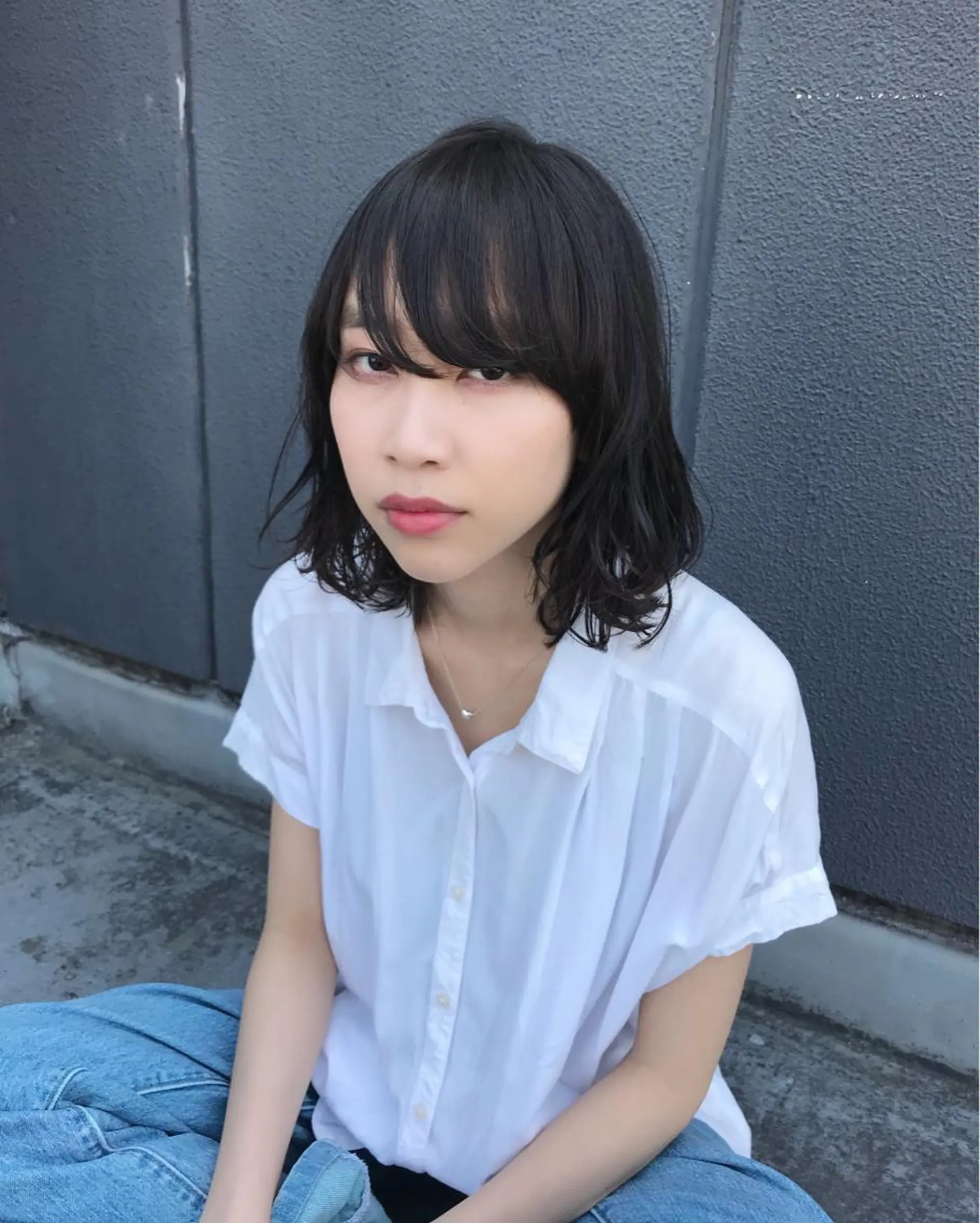 ショート ボブ うざバング メンズ指名多数!! SiLO 田島のヘアスタイル