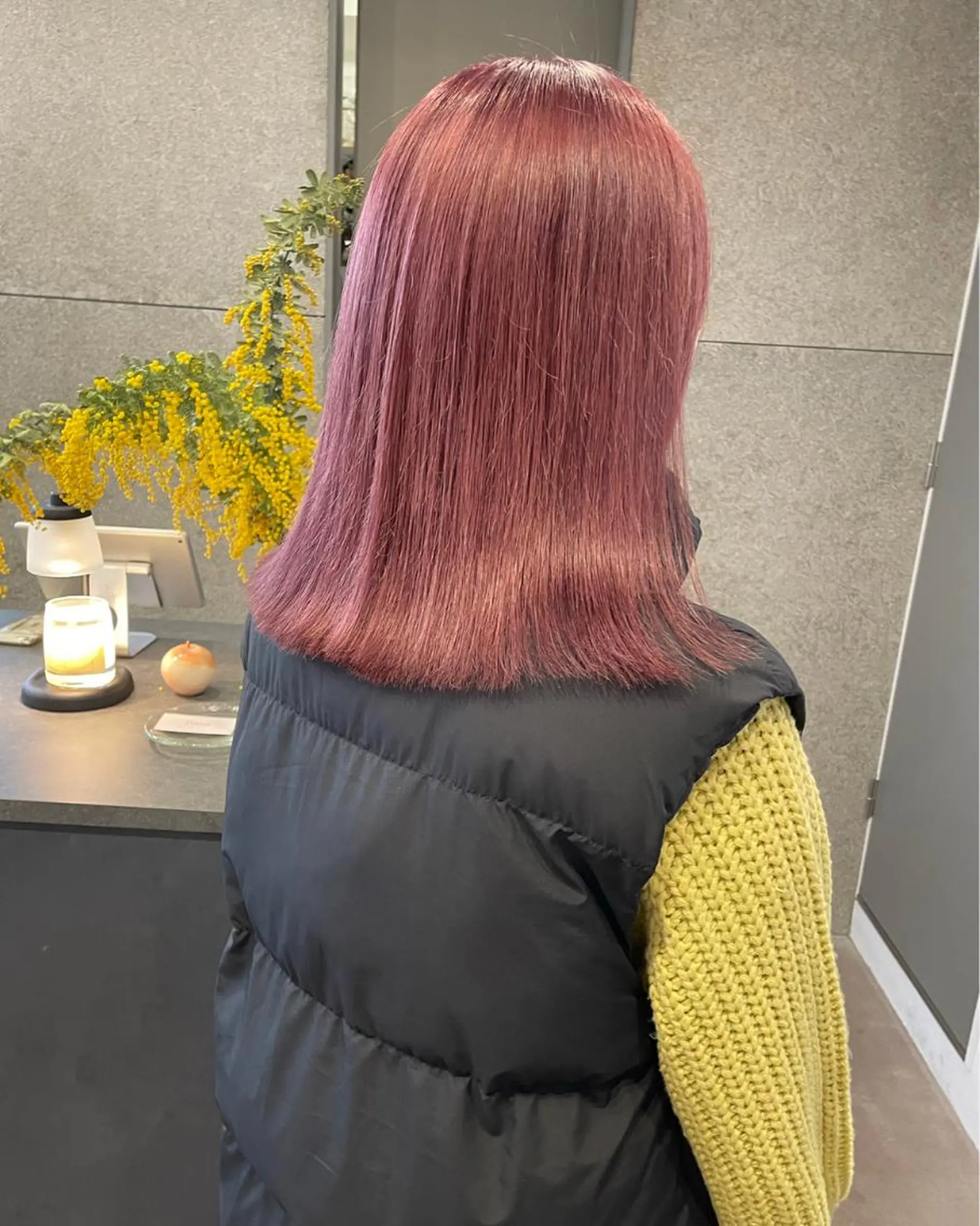 ミディアム カラー 原 菜帆のヘアスタイル