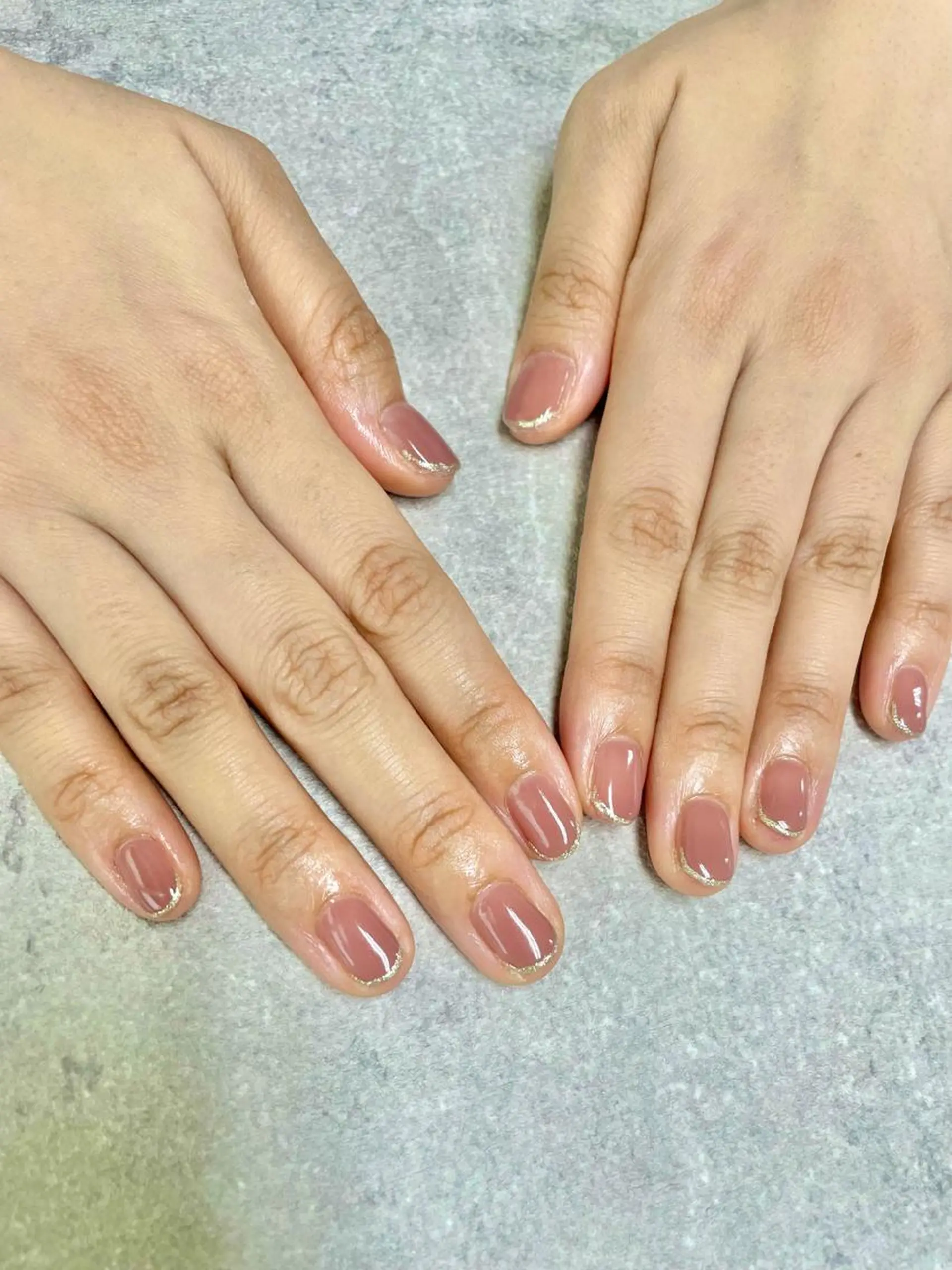 ネイル ラメ(グリッター) オフィスネイル ワンカラーネイル ピンク ハンドネイル FASTNAIL PLUS 新宿店のネイルデザイン