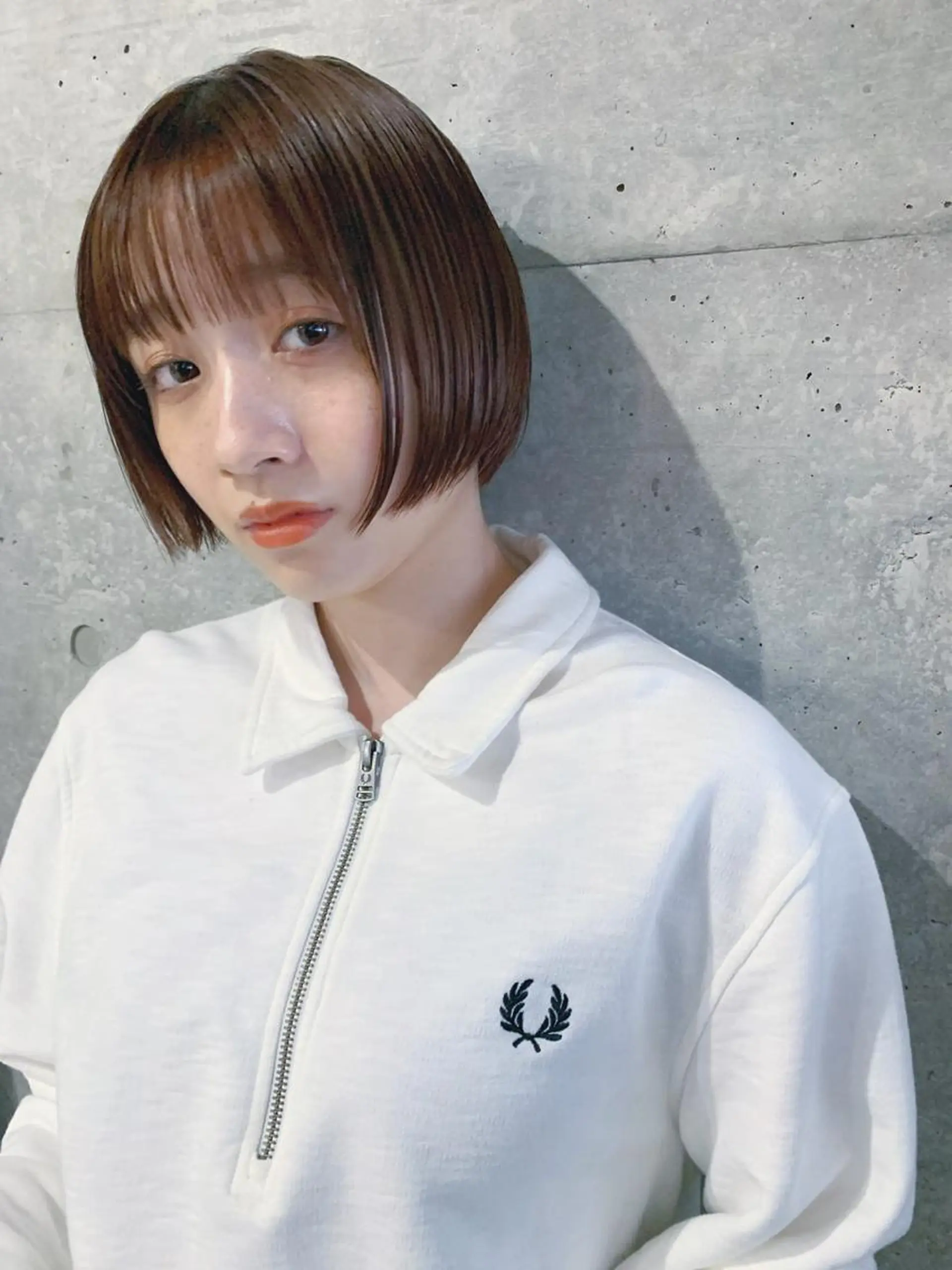 ショート カラー ボブパーマコテ巻き風 パーマNo1深江秀平のヘアスタイル