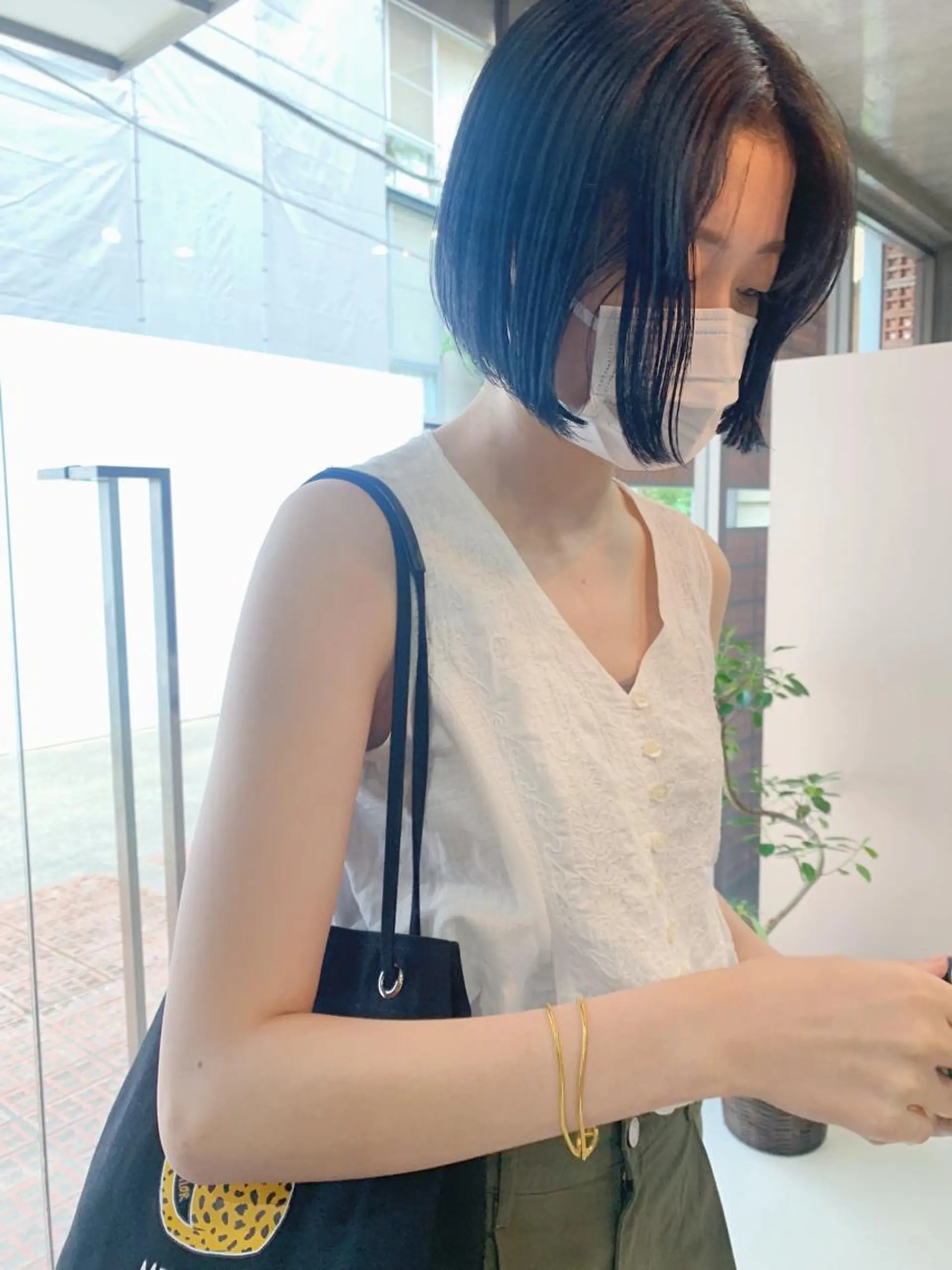 ショート カラー ボブパーマコテ巻き風 パーマNo1深江秀平のヘアスタイル