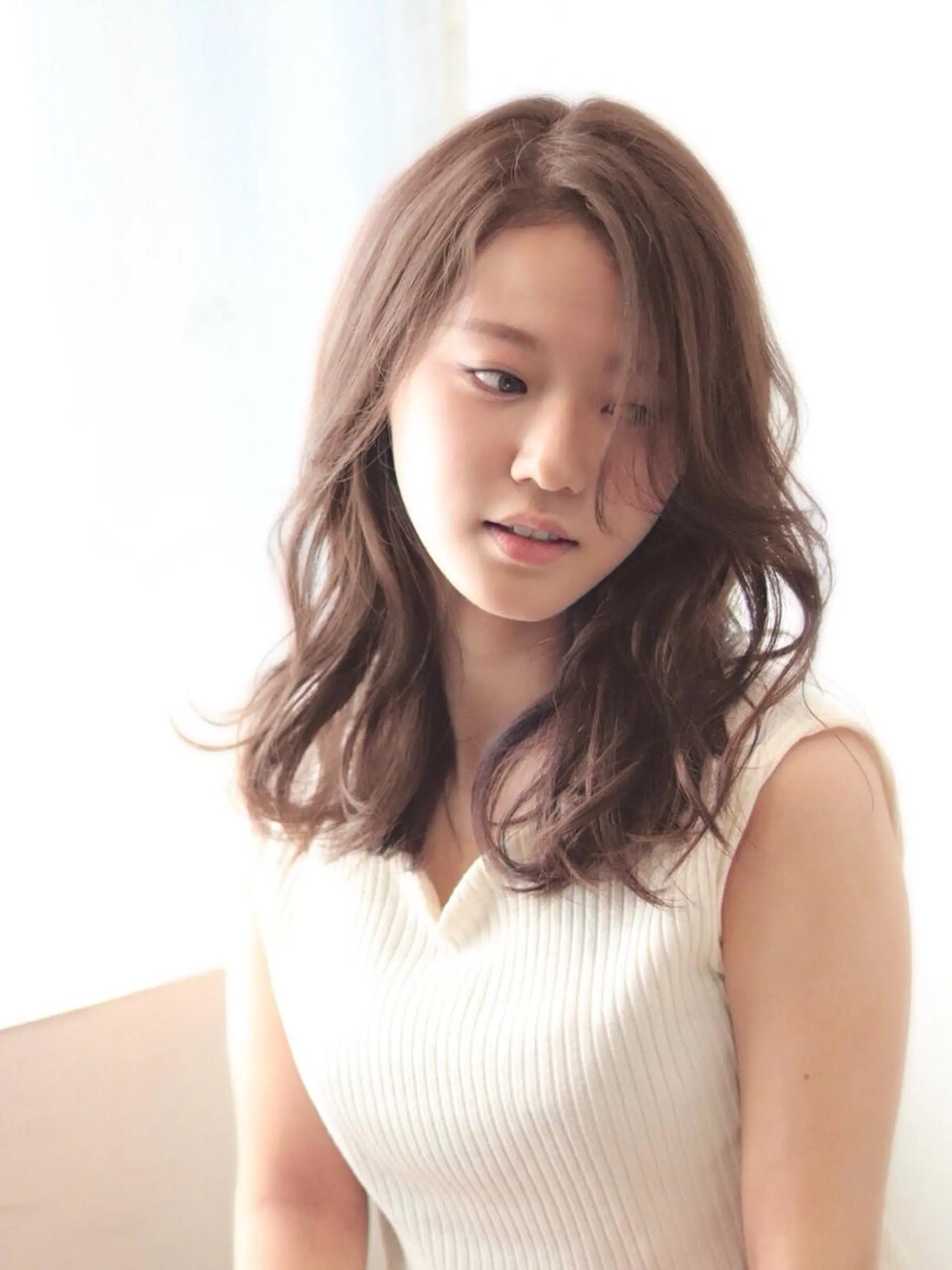 セミロング カラー パーマ カット ヘアカラー パーマ トリートメント 髪質改善🌈縮毛矯正 荻原　達矢のヘアスタイル