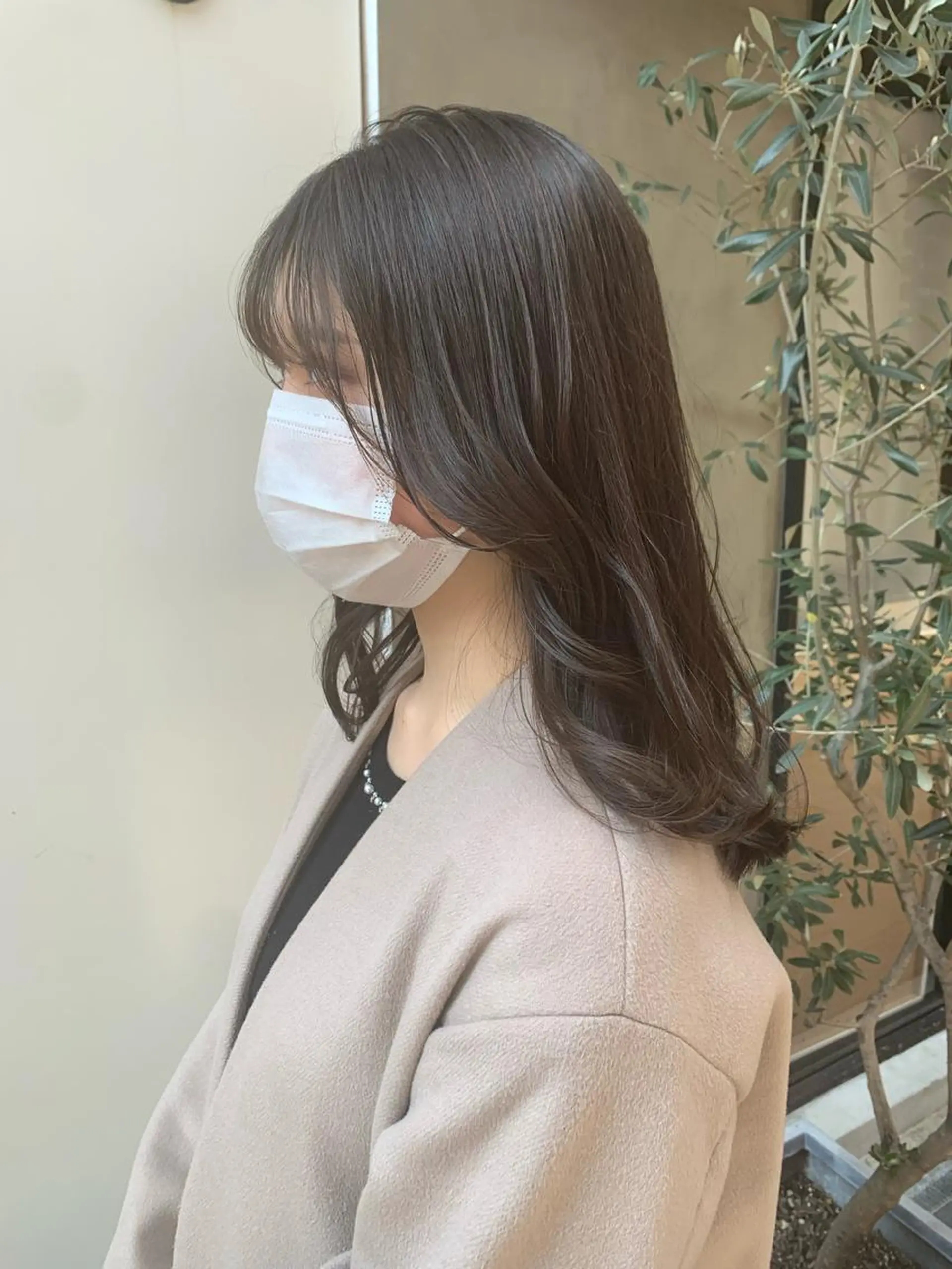 セミロング ヘアカラー 米川 沙妃のヘアスタイル