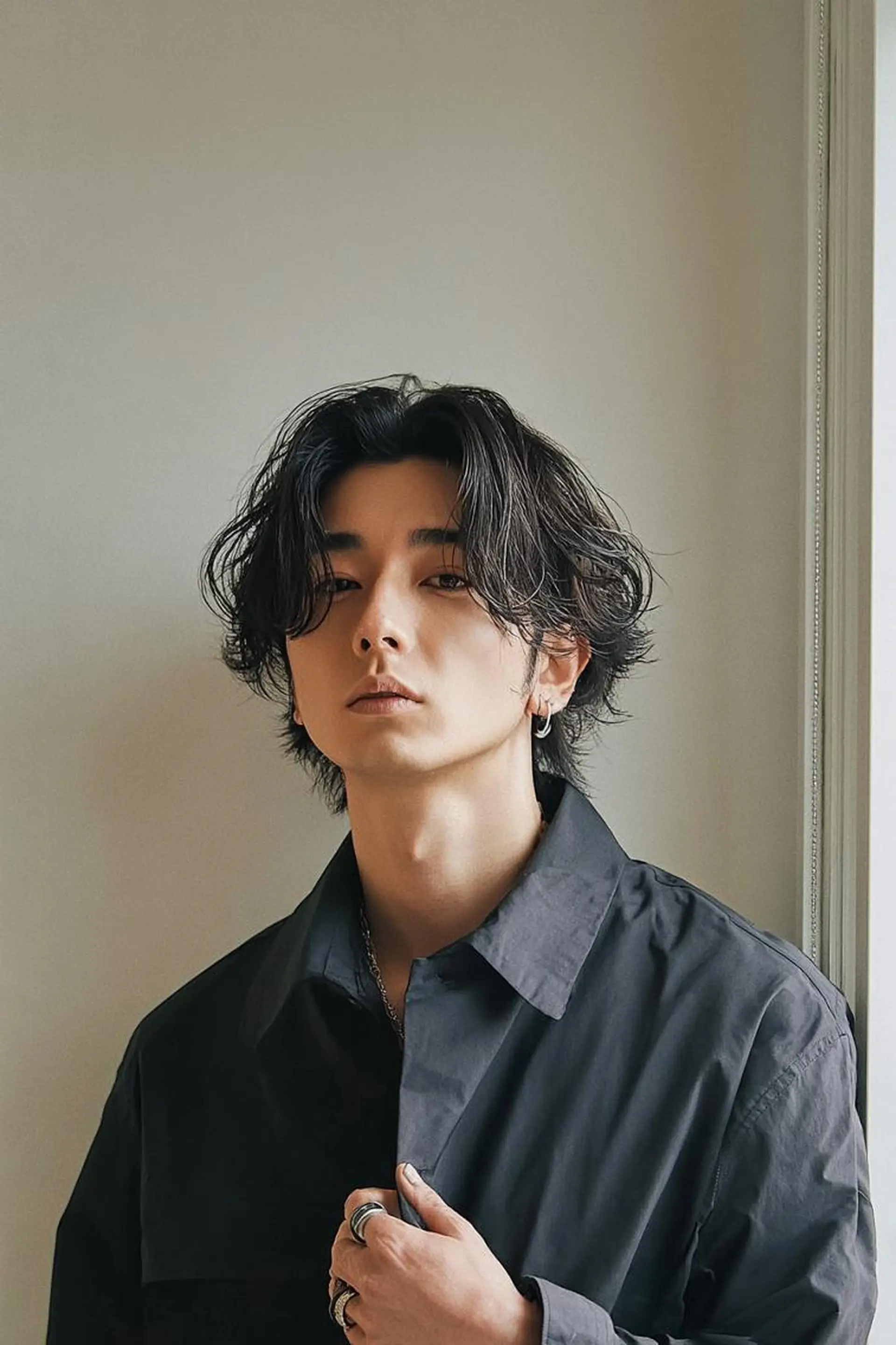 ミディアム パーマ メンズ ⚜️LOM/メンズ/ 雰囲気男子製造所⚜️のヘアスタイル