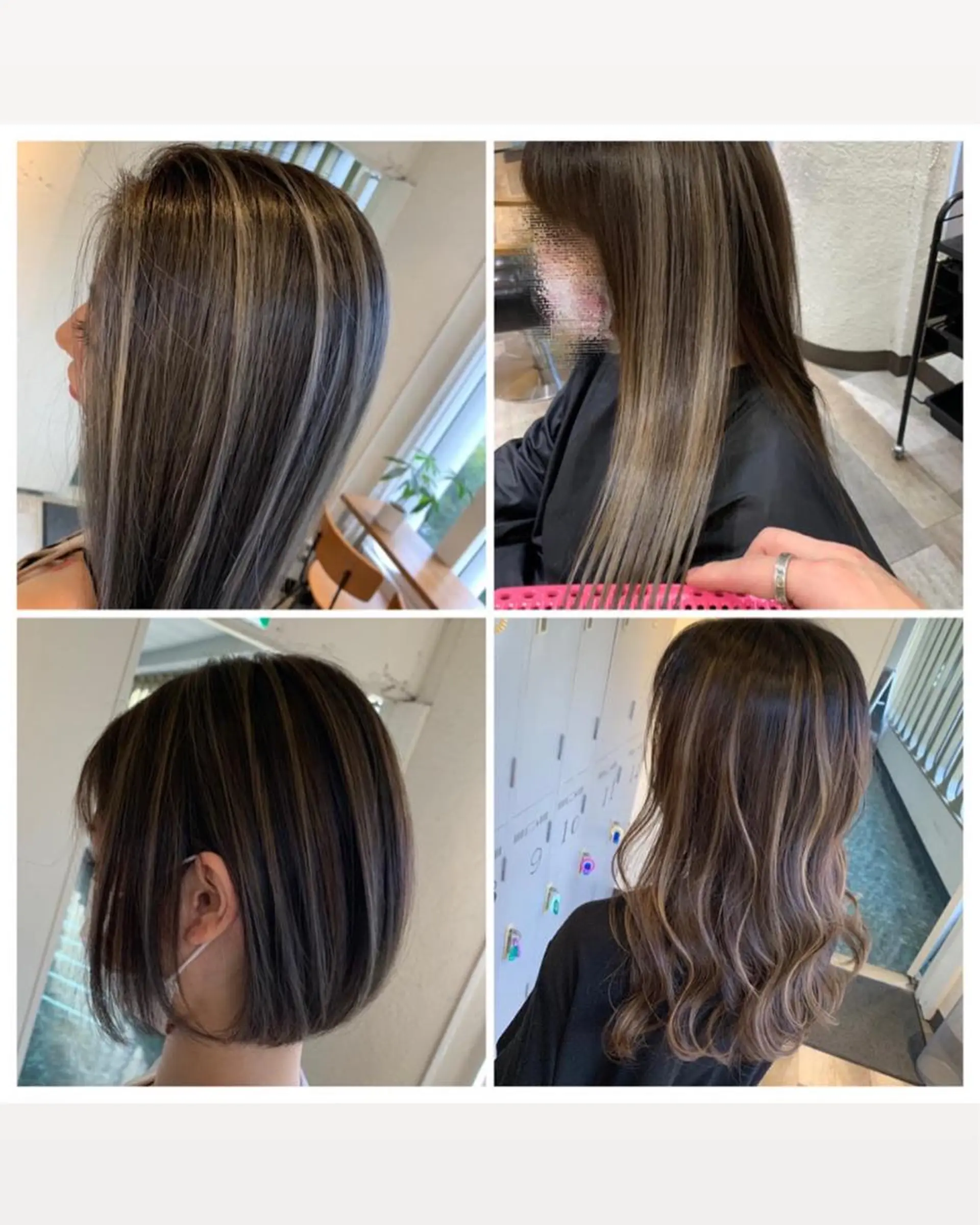 ミディアム カラー ブリーチ特化／ハイト ーン／ホワイトカラーのヘアスタイル