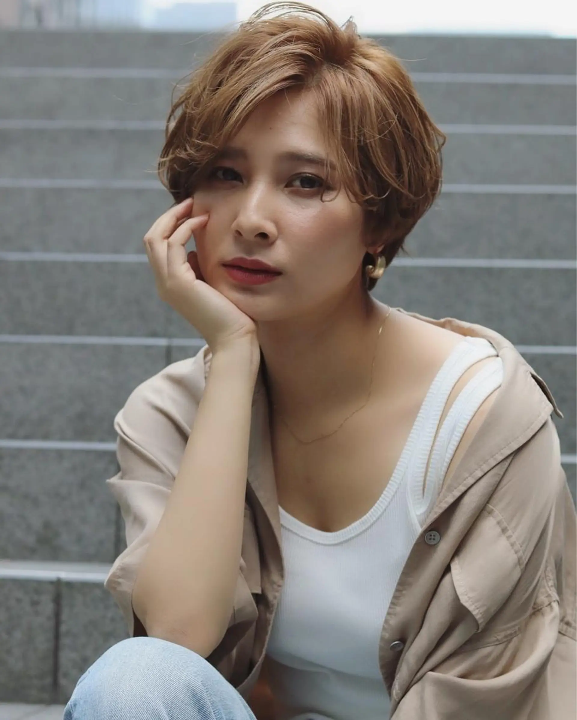 ショート カラー パーマ カット ヘアカラー パーマ トリートメント Lolonois池田 代表 鍜治本颯太のヘアスタイル