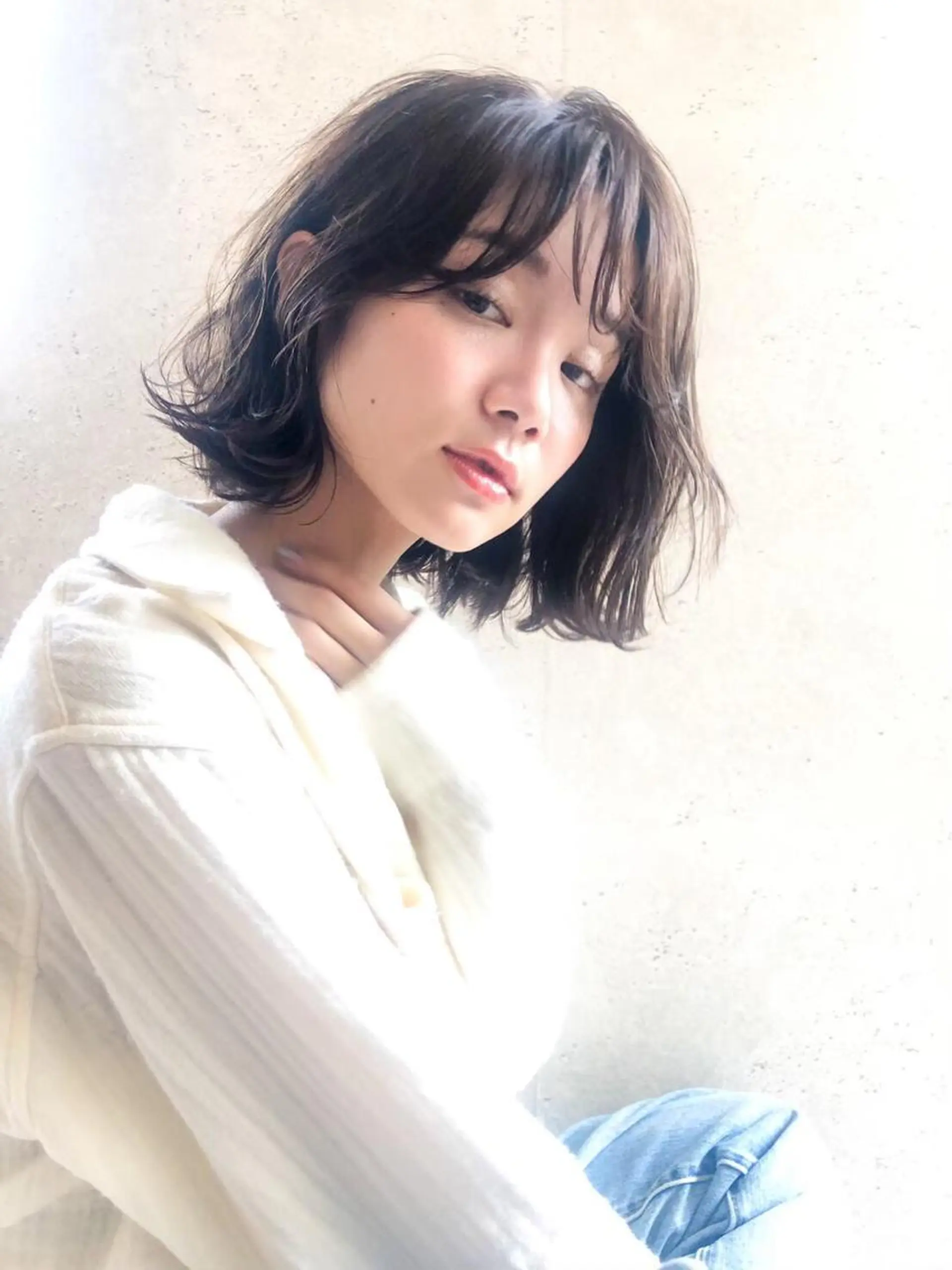 ミディアム カラー パーマ 💘透明感カラー💘 沖本 将宏のヘアスタイル