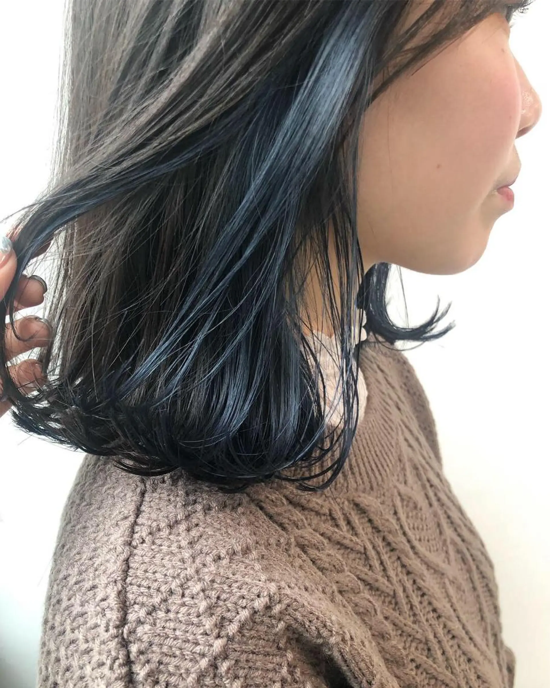 ミディアム カラー インナーカラー ネイビーカラー ヘアカラー トリートメント ヘアセット ❤️sai❤️ official❤️のヘアスタイル