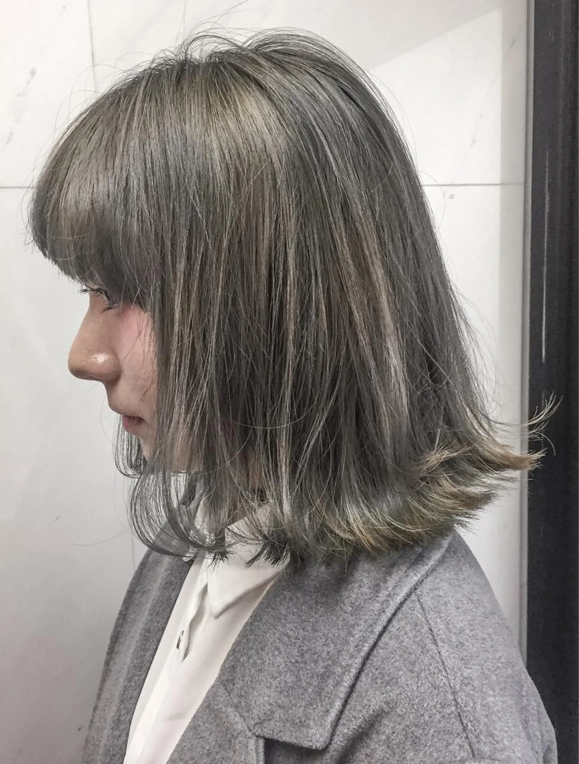 ミディアム カラー アッシュ ラベンダーカラー ラベンダーアッシュ ボブ l'or所属・宮内 佑規のその他イメージ
