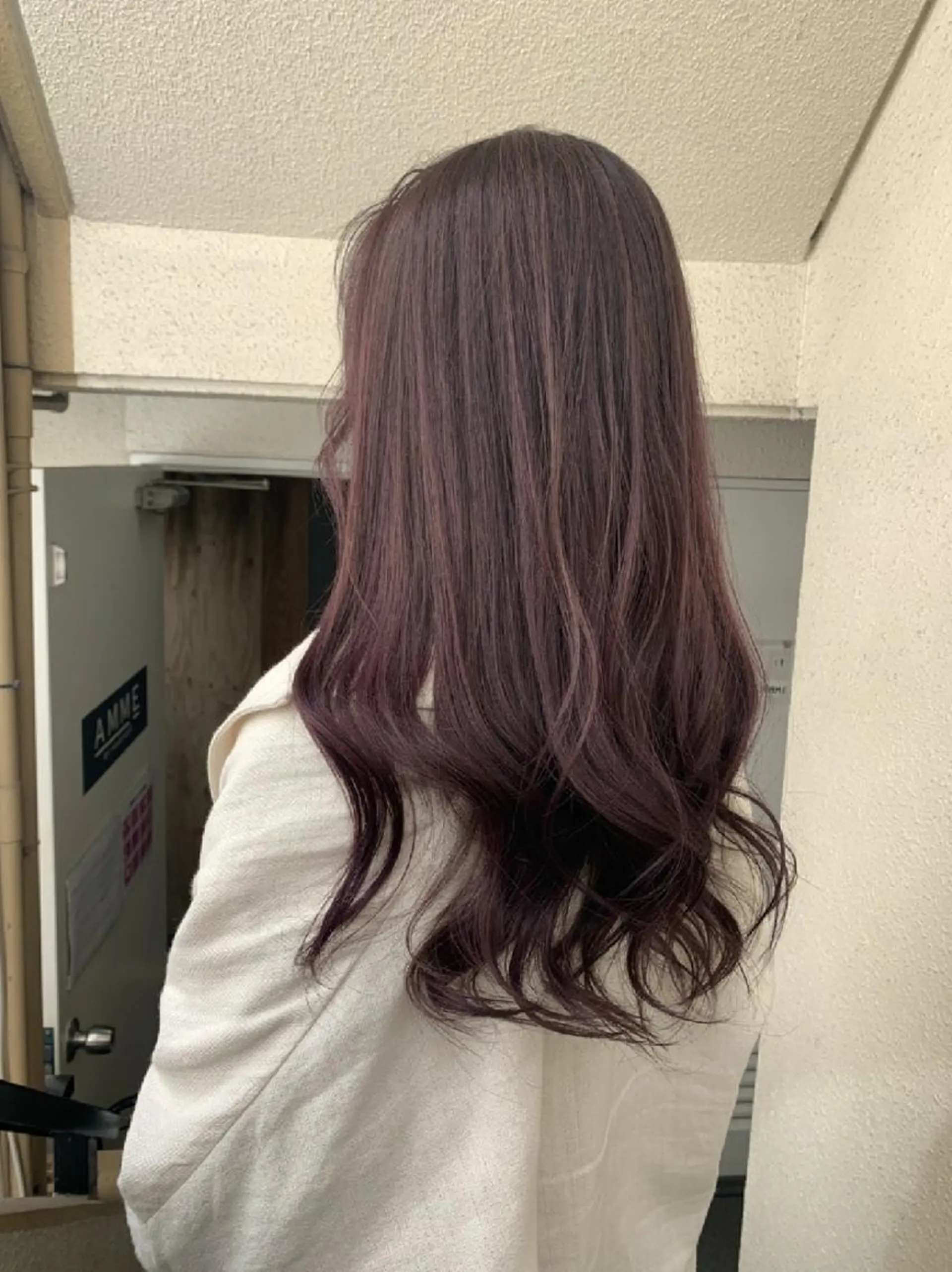 ロング カラー ブリーチ ラベンダーカラー ヘアカラー トリートメント 🔳髪質改善🔳 岡本陽のヘアスタイル
