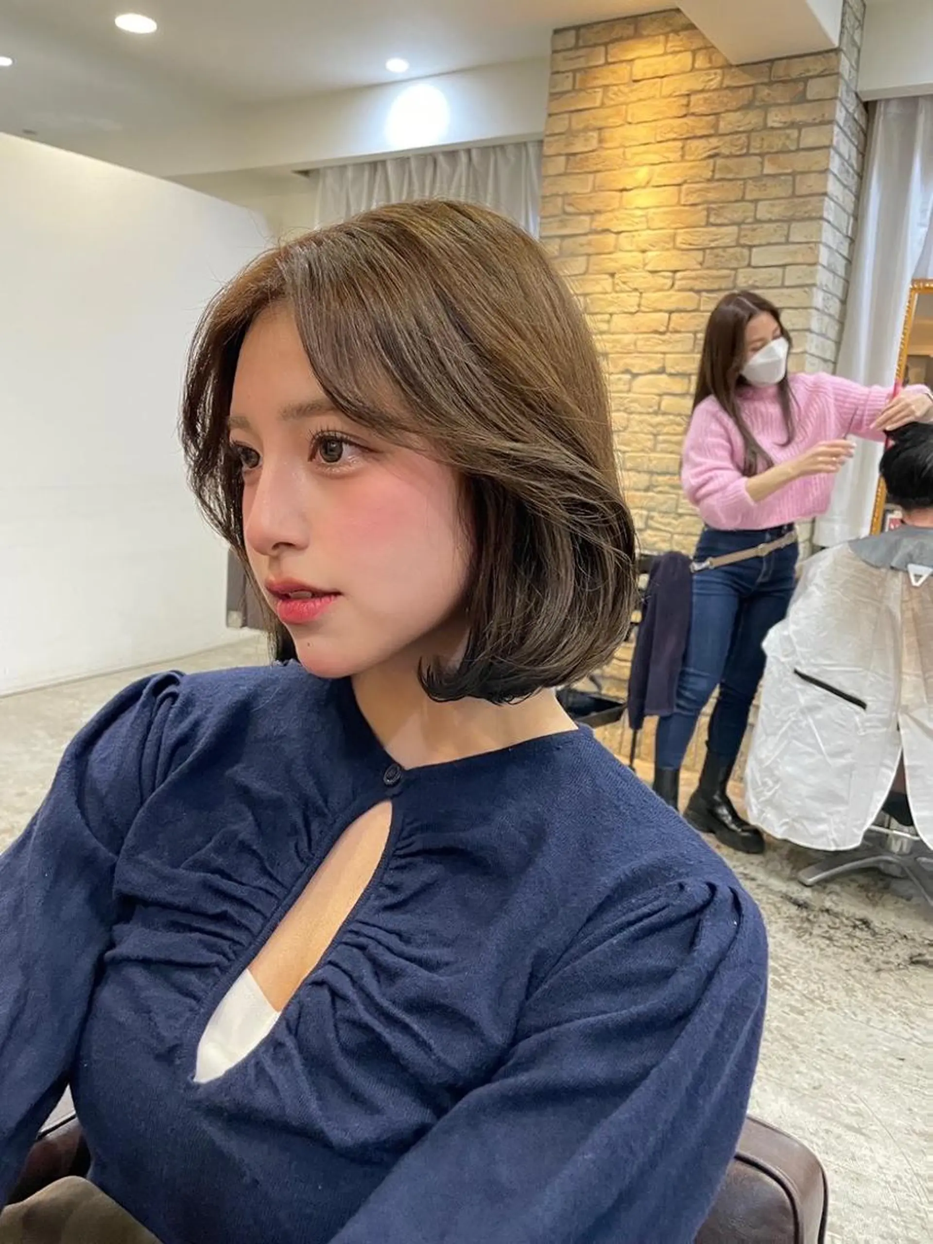 ショート カラー ヘアアレンジ タンバルモリ 韓国風ヘア 似合わせカット 髪質改善特化 🫧松野力也のヘアスタイル