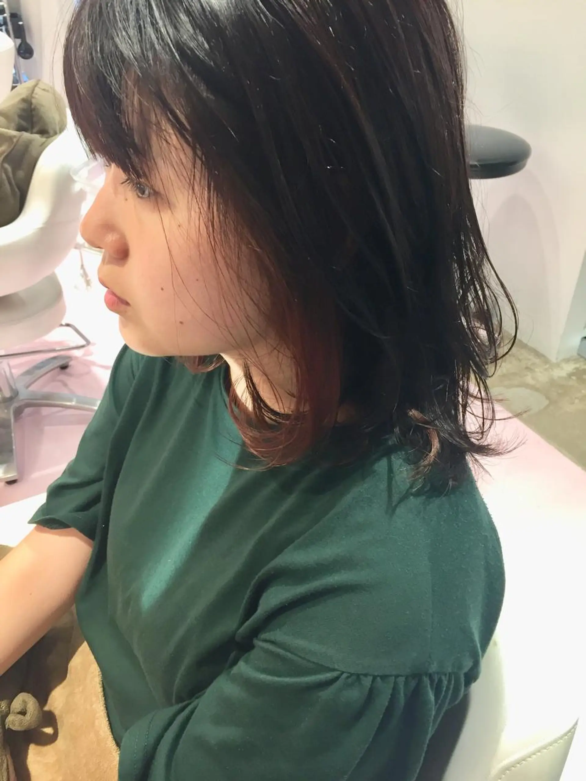 ミディアム ヘアカラー トリートメント 所渉/韓国レイヤー /ウルフカットのヘアスタイル