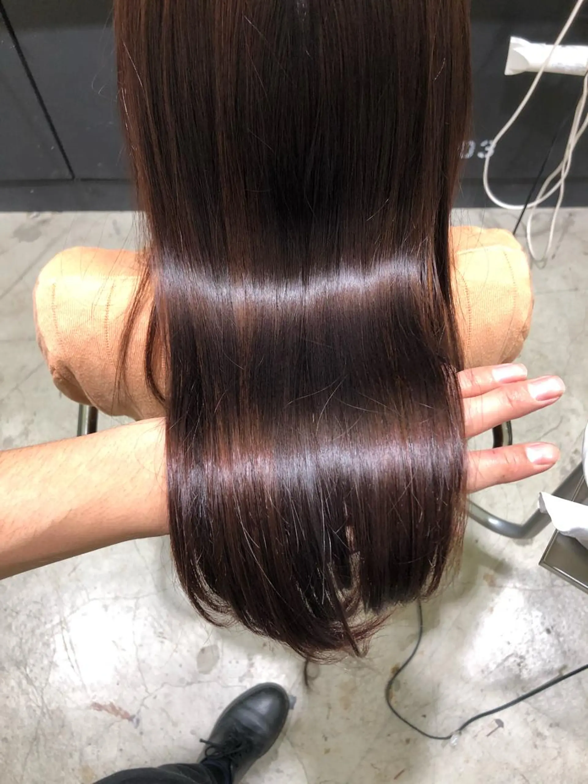 ロング カラー ピンクカラー バイオレットカラー カット ヘアカラー 舘野 太嘉宏のヘアスタイル