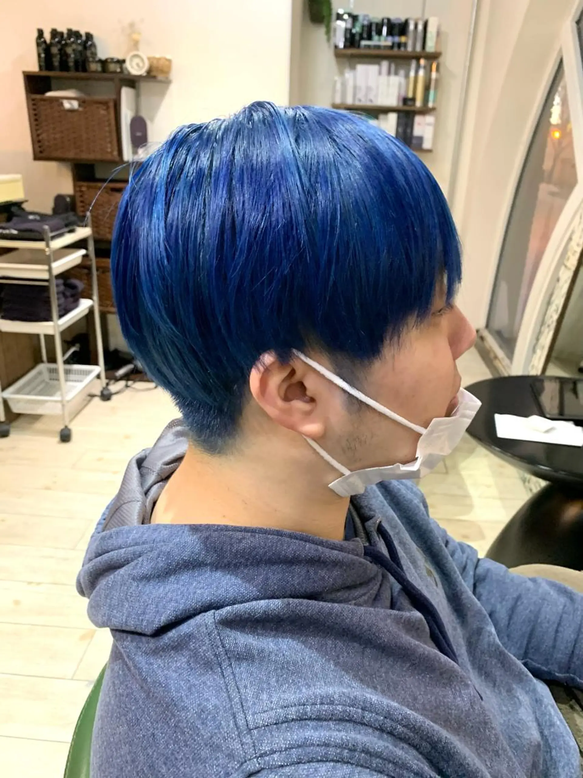 カラー メンズ ヘアカラー ハイライト✨髪質改善 TAKAさんです😊のヘアスタイル