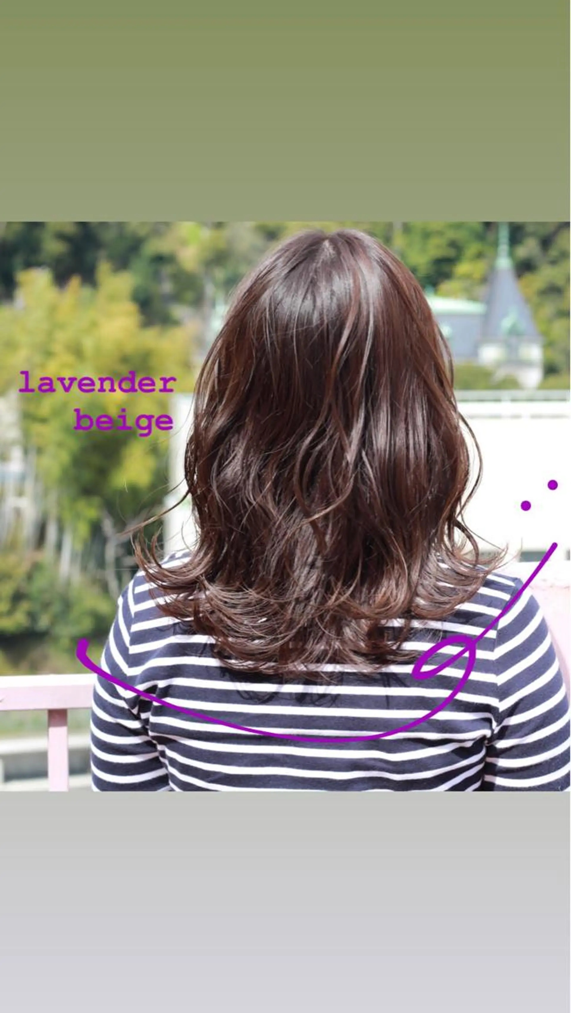 セミロング カラー ベージュカラー ラベンダーカラー ラベンダーベージュ ヘアカラー Viage （ビアージュ）のヘアスタイル