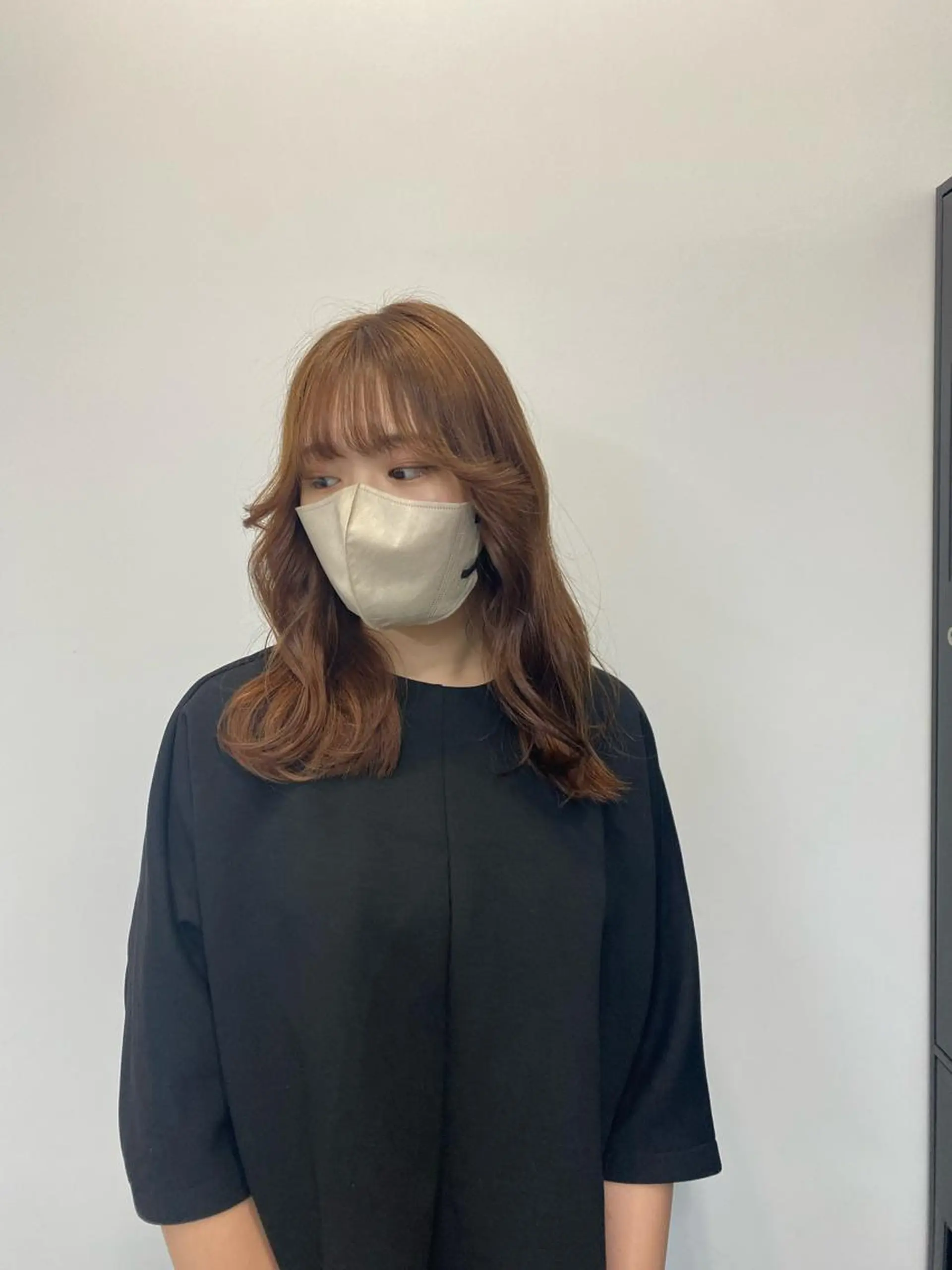 セミロング 似合わせカット ヘアカラー トリートメント sunc所属・梅田l大人韓国ヘア レイヤー×艶カラーのヘアスタイル