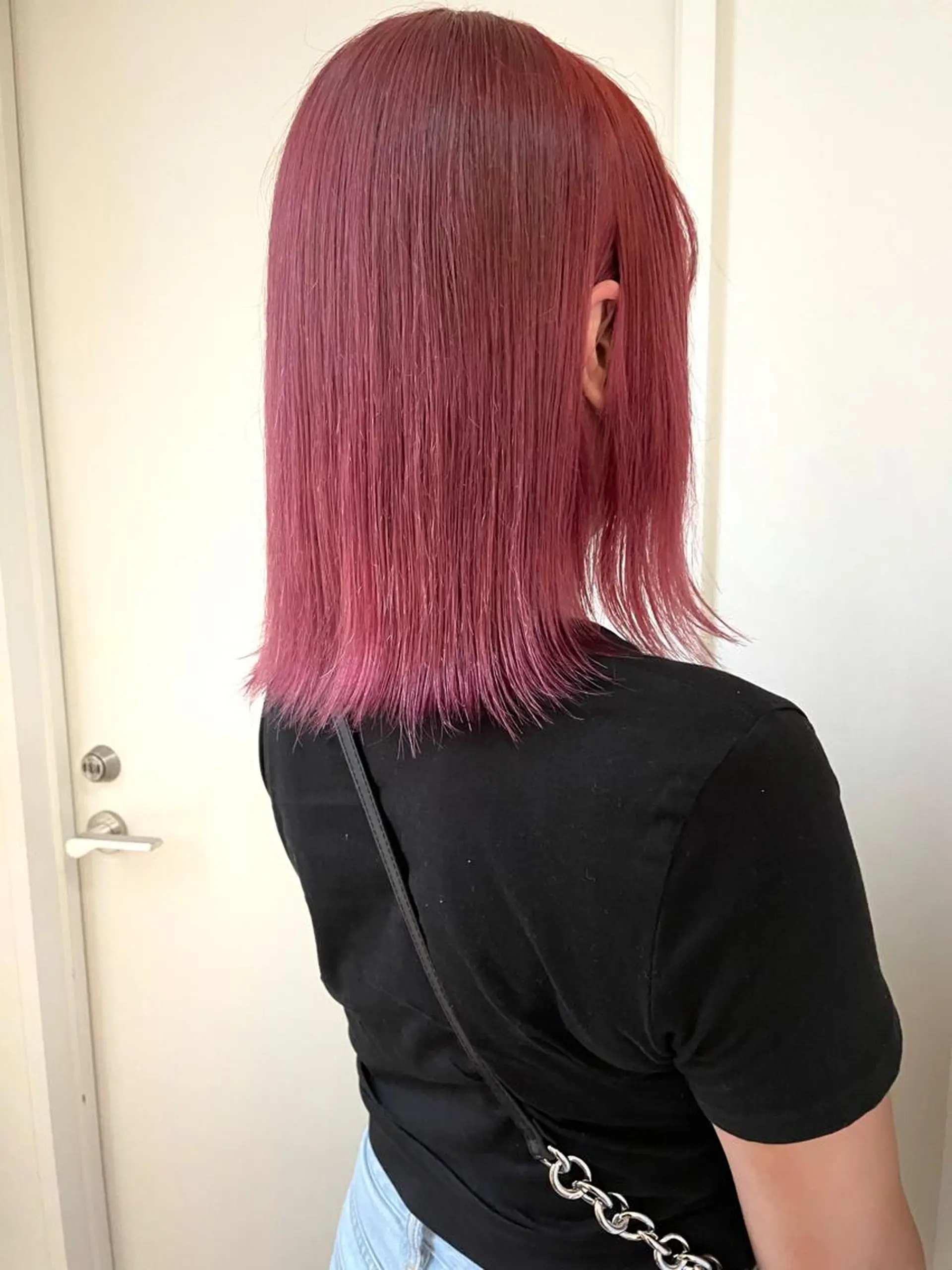 ミディアム カラー ピンクカラー 江上拓郎/ショート /酸性ストレートのヘアスタイル