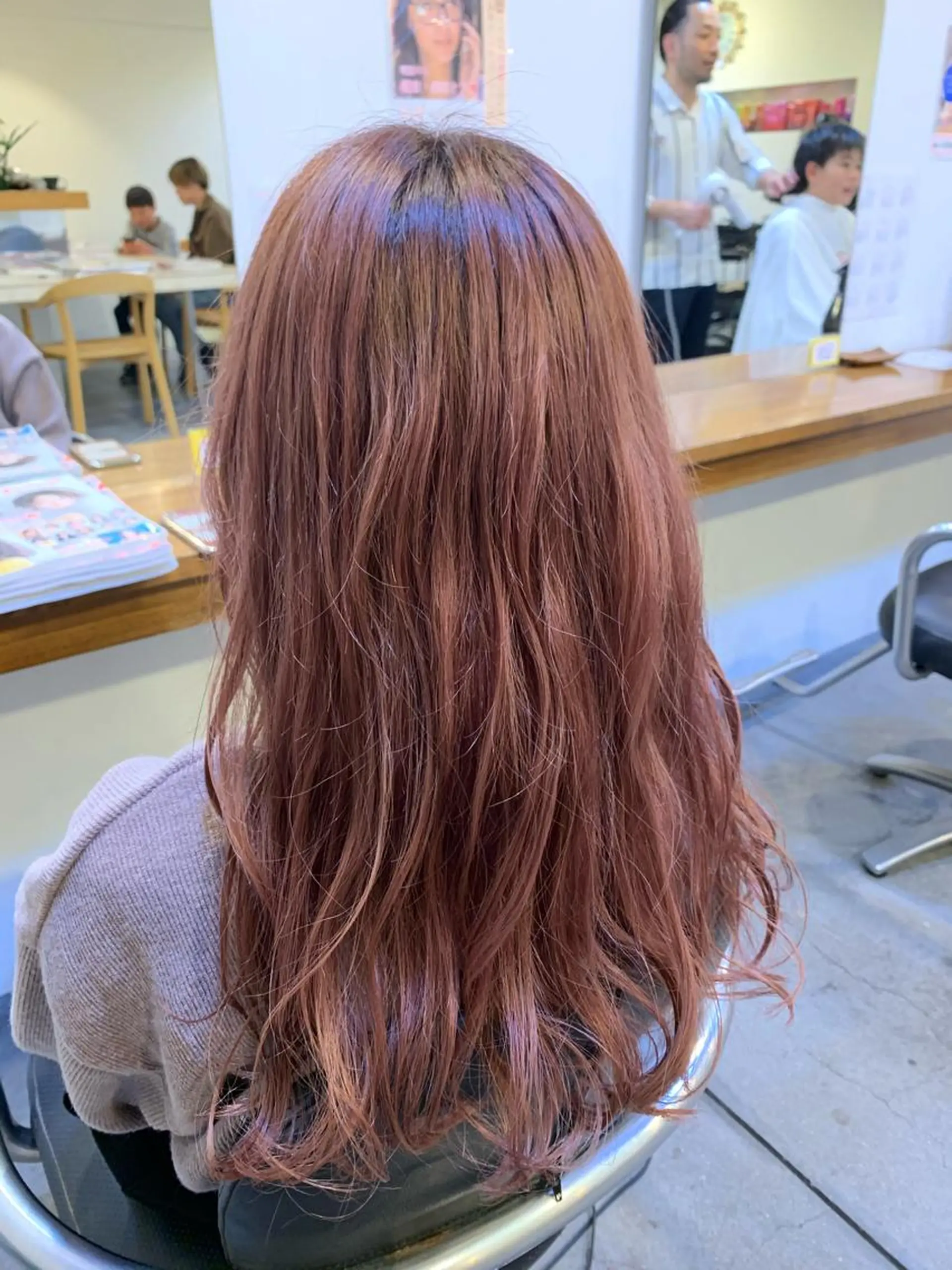 カラー ベージュカラー ピンクカラー ピンクベージュ IORI #韓国ヘア#髪質改善のヘアスタイル