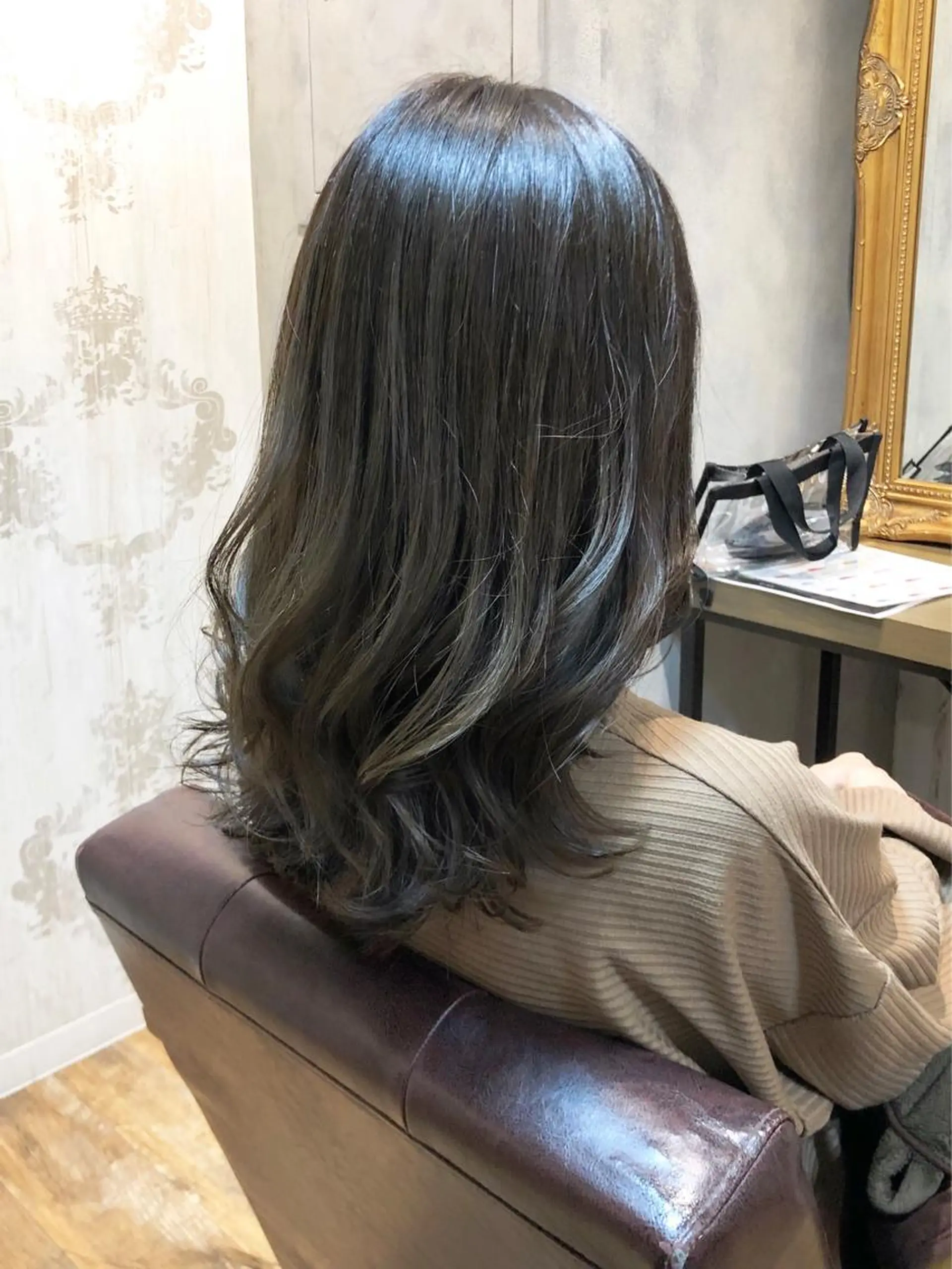 ミディアム カラー 透明感カラー ヘアカラー 髪質改善くすみカラー 🍀/石川大輔のヘアスタイル