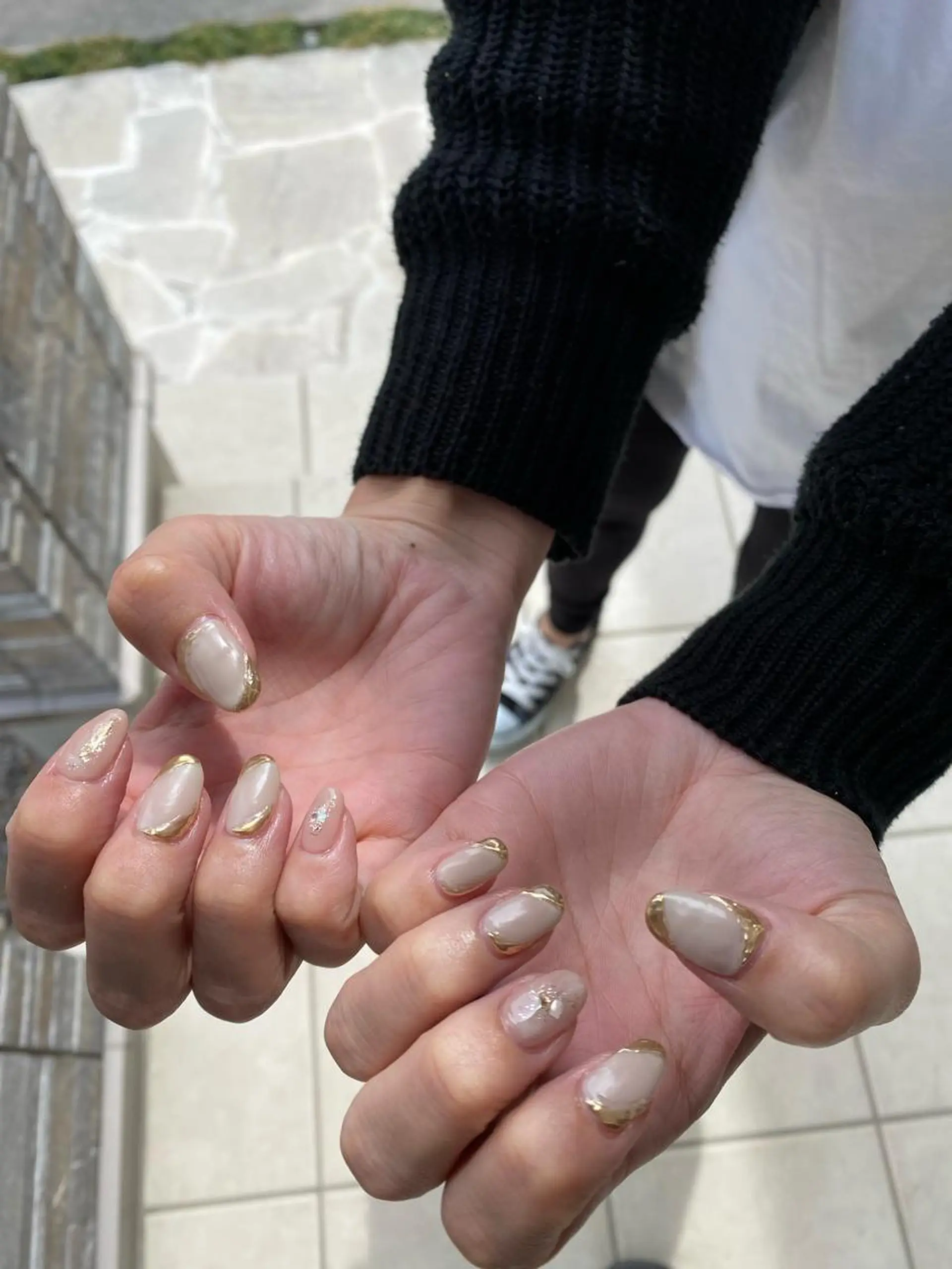 ネイル ミラーネイル シンプルネイル 自宅サロン FeelFreeのネイルデザイン