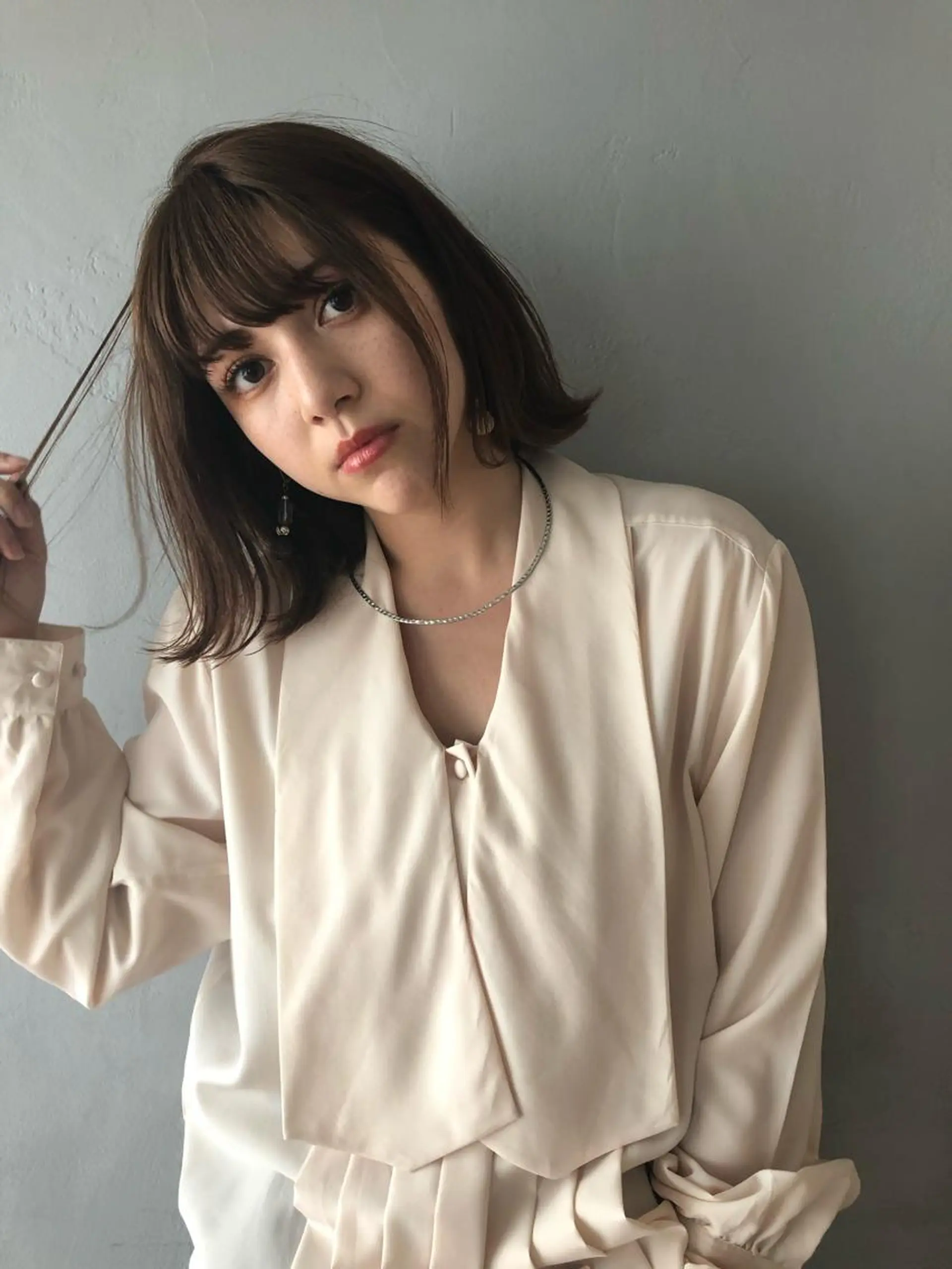 ミディアム カラー IVORY.所属・🟩白髪ぼかし/ボブ /ショートヘア/大司のヘアスタイル