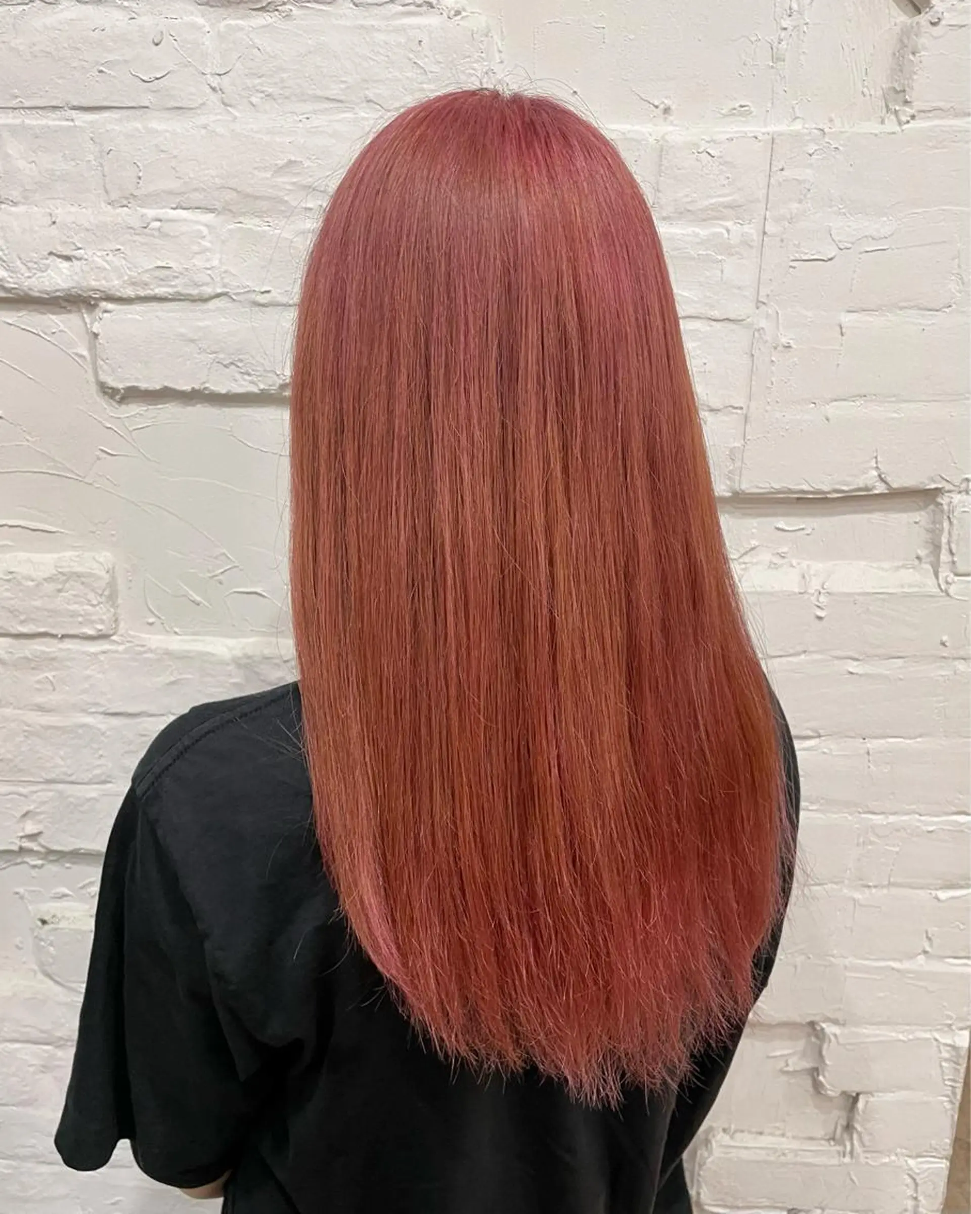 ロング カラー ベージュカラー ピンクカラー ピンクベージュ カット ヘアカラー トリートメント 【ピンク/韓国ヘア/ ヘアセット】亜海のヘアスタイル