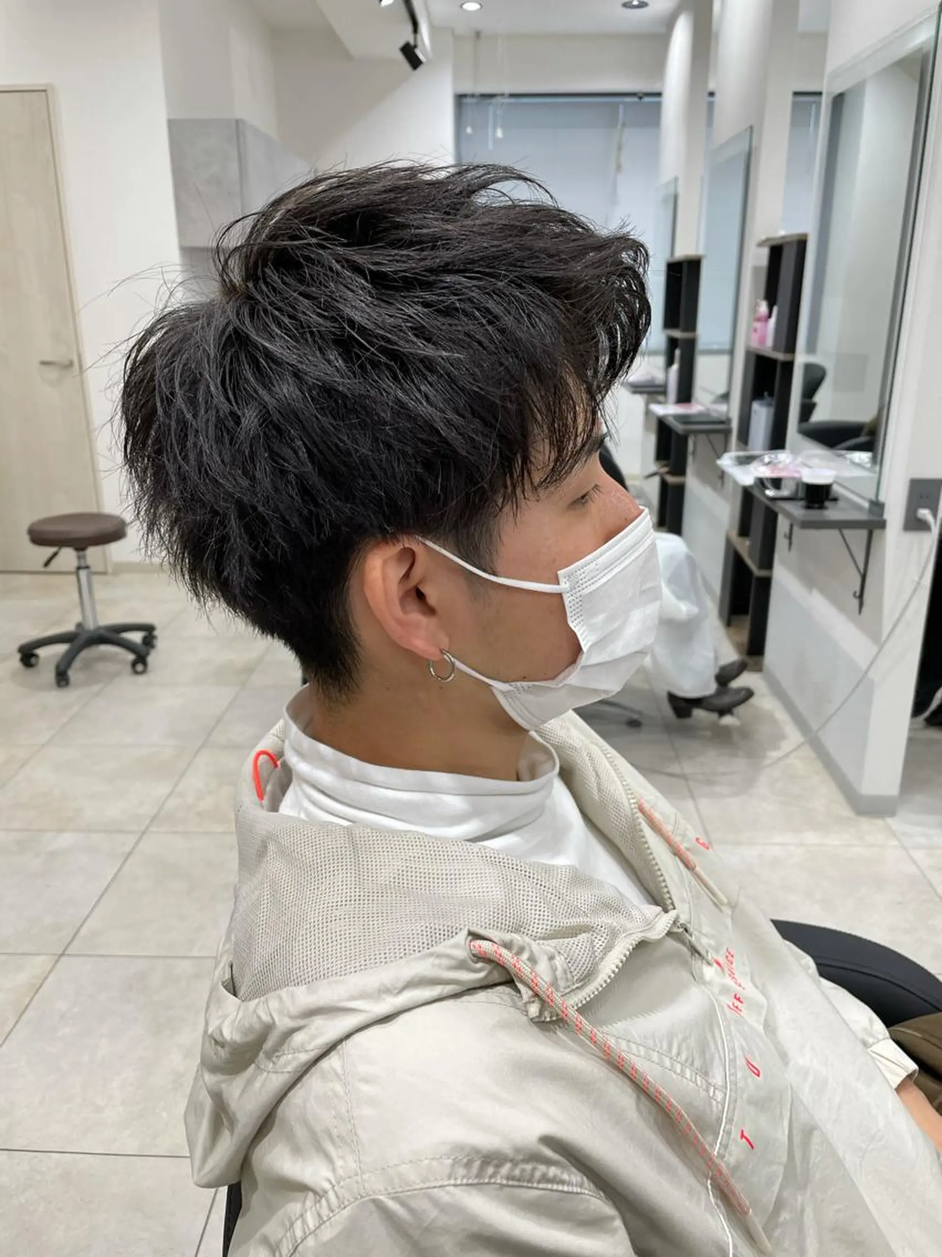 メンズ カット パーマ 富田 菜月のヘアスタイル