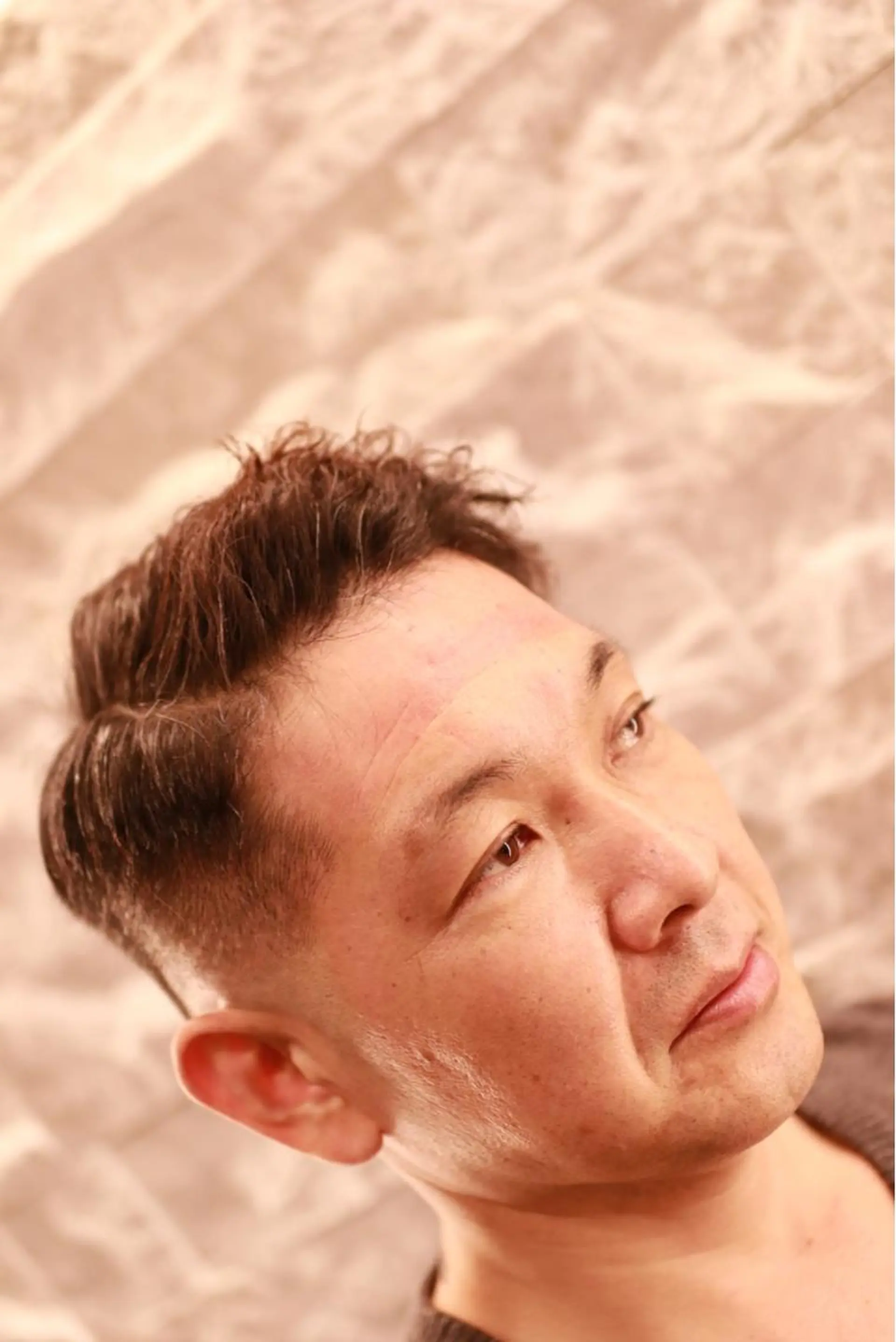 ショート パーマ メンズ フェードカット パーマ 福留 叶太のヘアスタイル