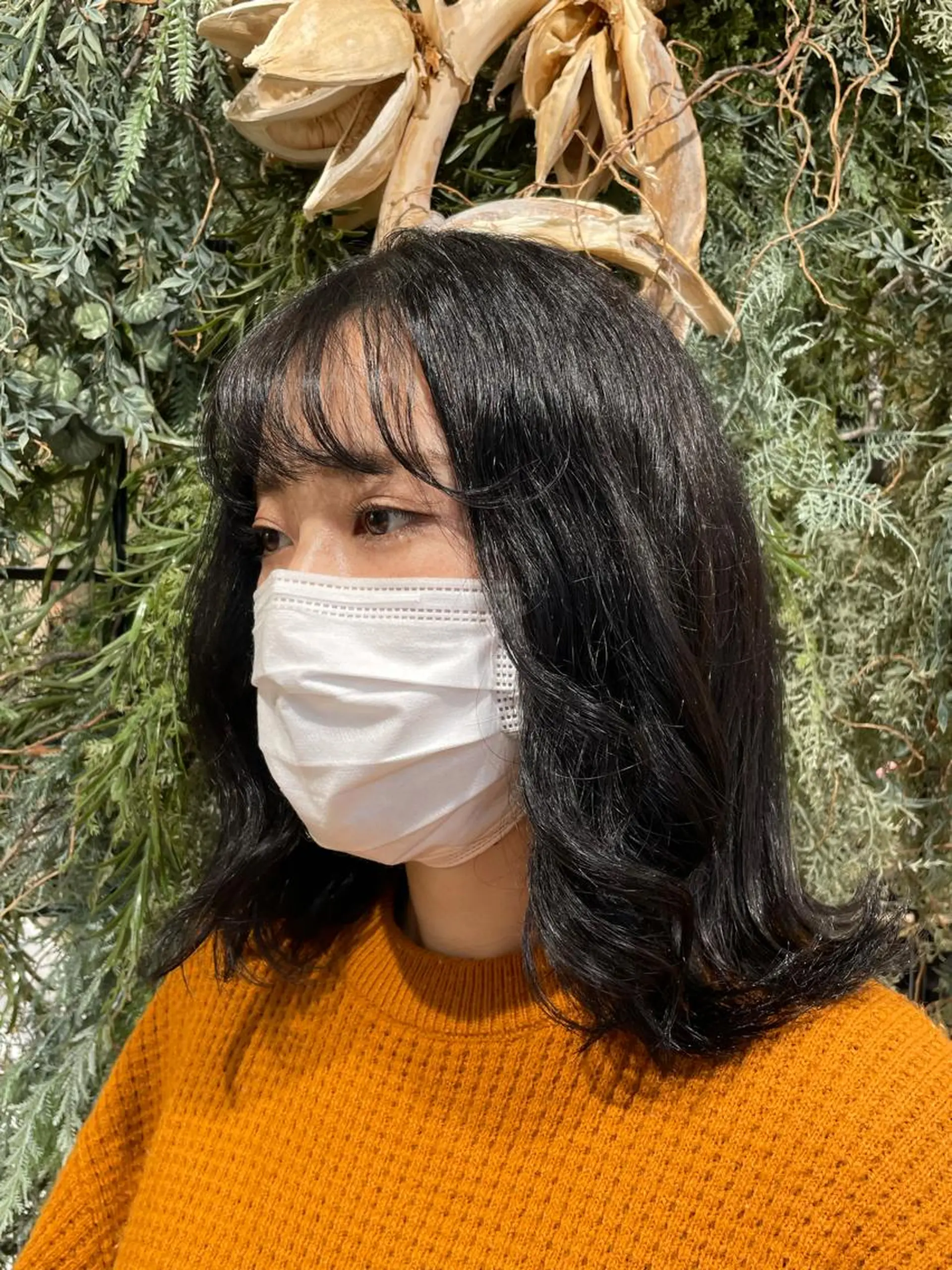 ミディアム カラー 黒髪 ブルーカラー ブルーブラック 韓国マツエク/まつパ 🎀misaki🎀のマツエク・マツパデザイン