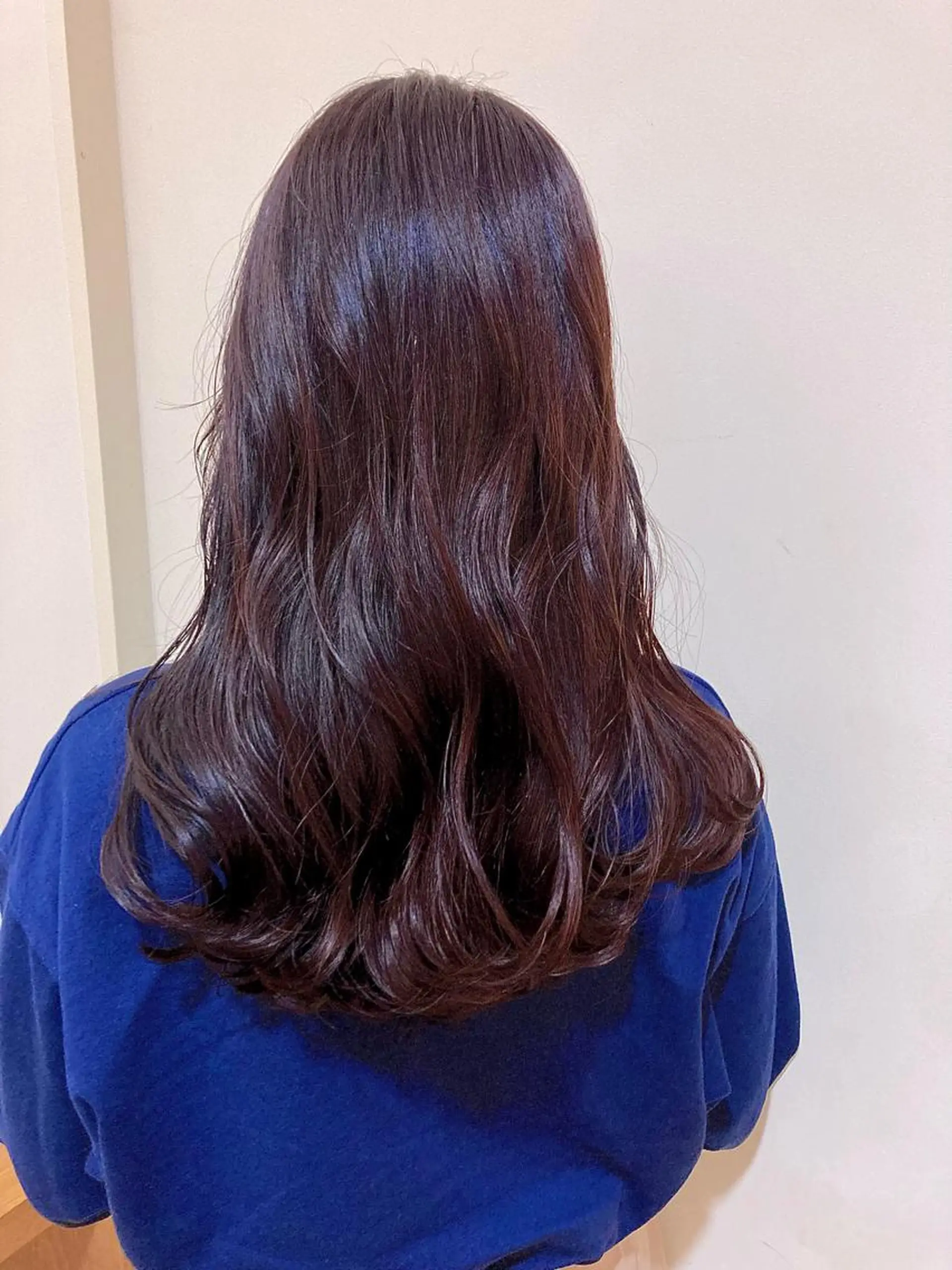 ロング カラー ブラウンカラー パープルカラー パープルブラウン ペッツ本店 スタイリスト増田ゆきのヘアスタイル