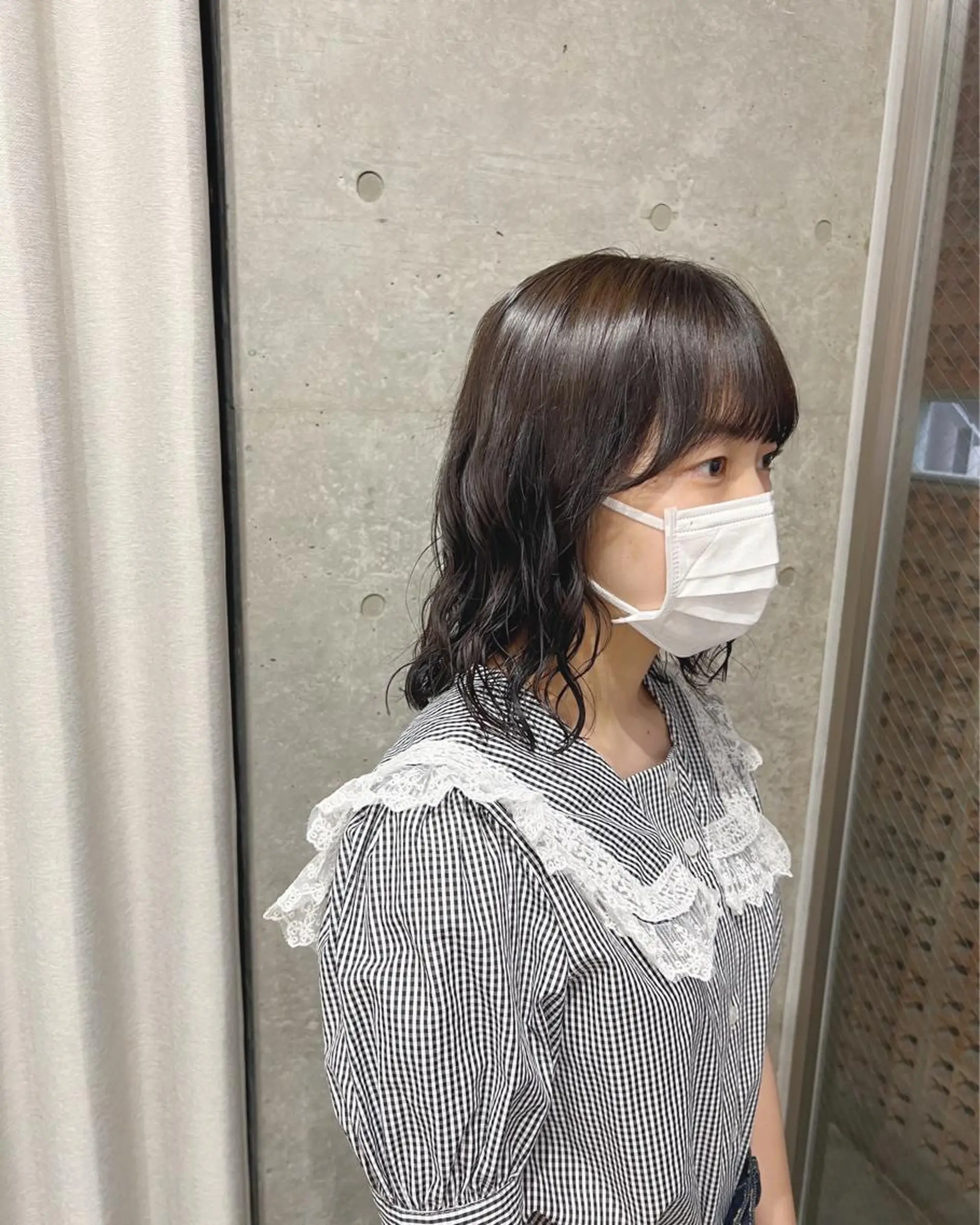 ミディアム カラー パーマ ボブパーマコテ巻き風 パーマNo1深江秀平のヘアスタイル