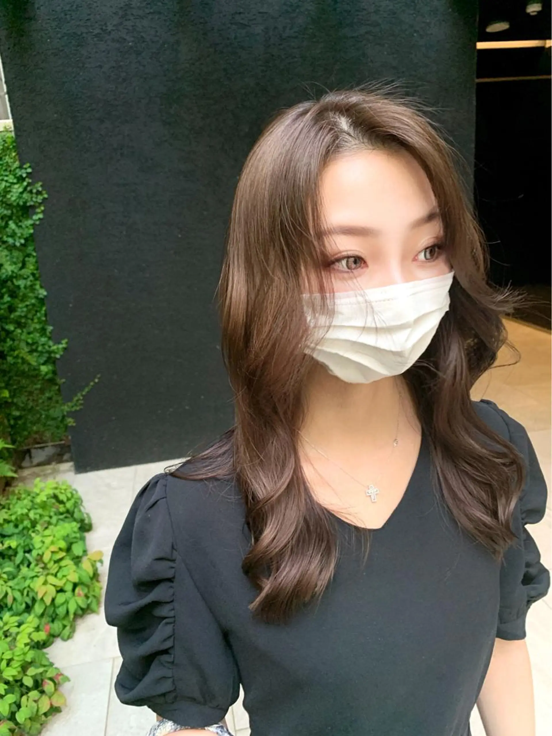 セミロング カット ヘアカラー LITTLE _KATOのヘアスタイル