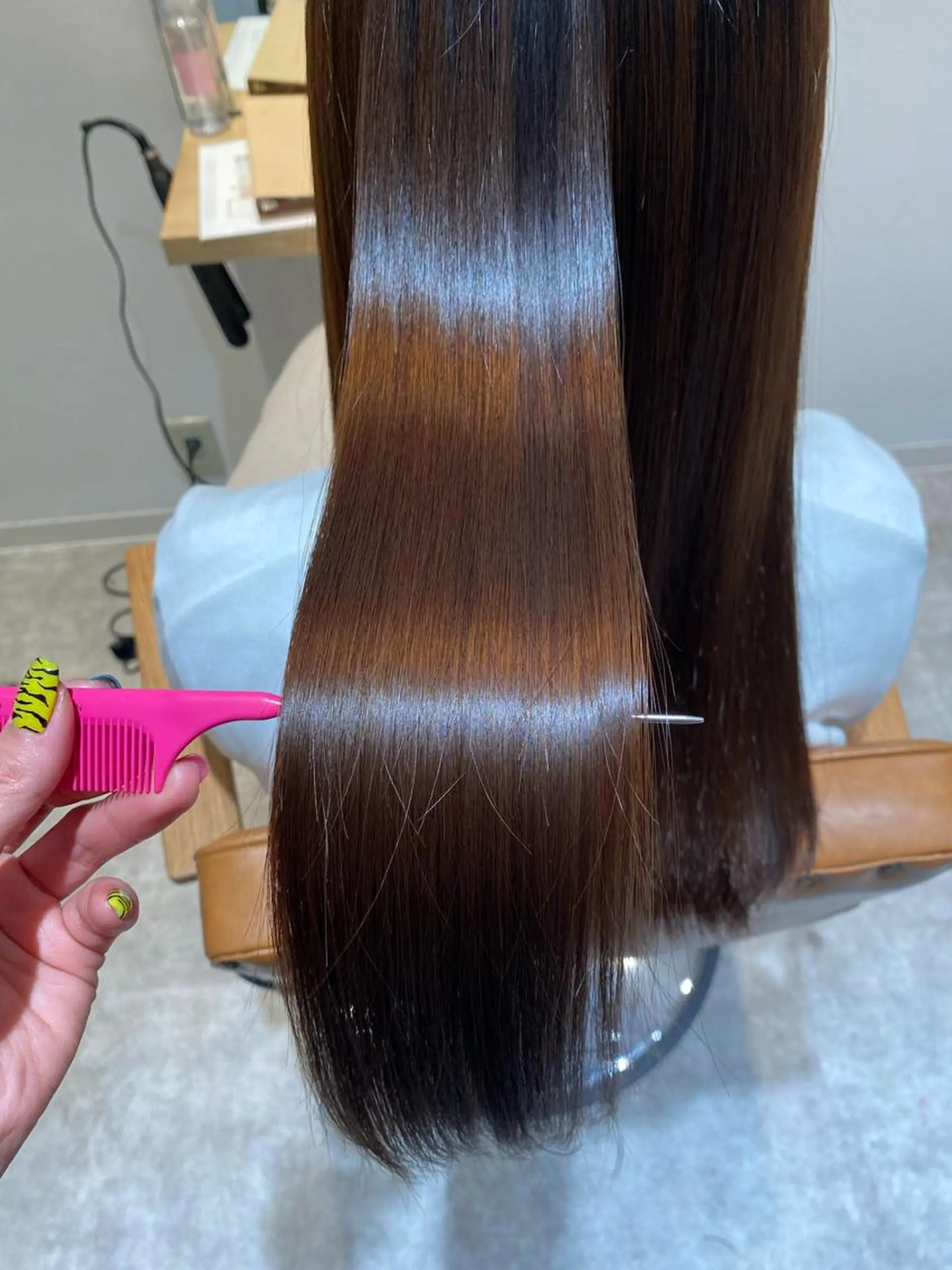 ロング 髪質改善 トリートメント カット 縮毛矯正 オスズ 🎀´-のヘアスタイル