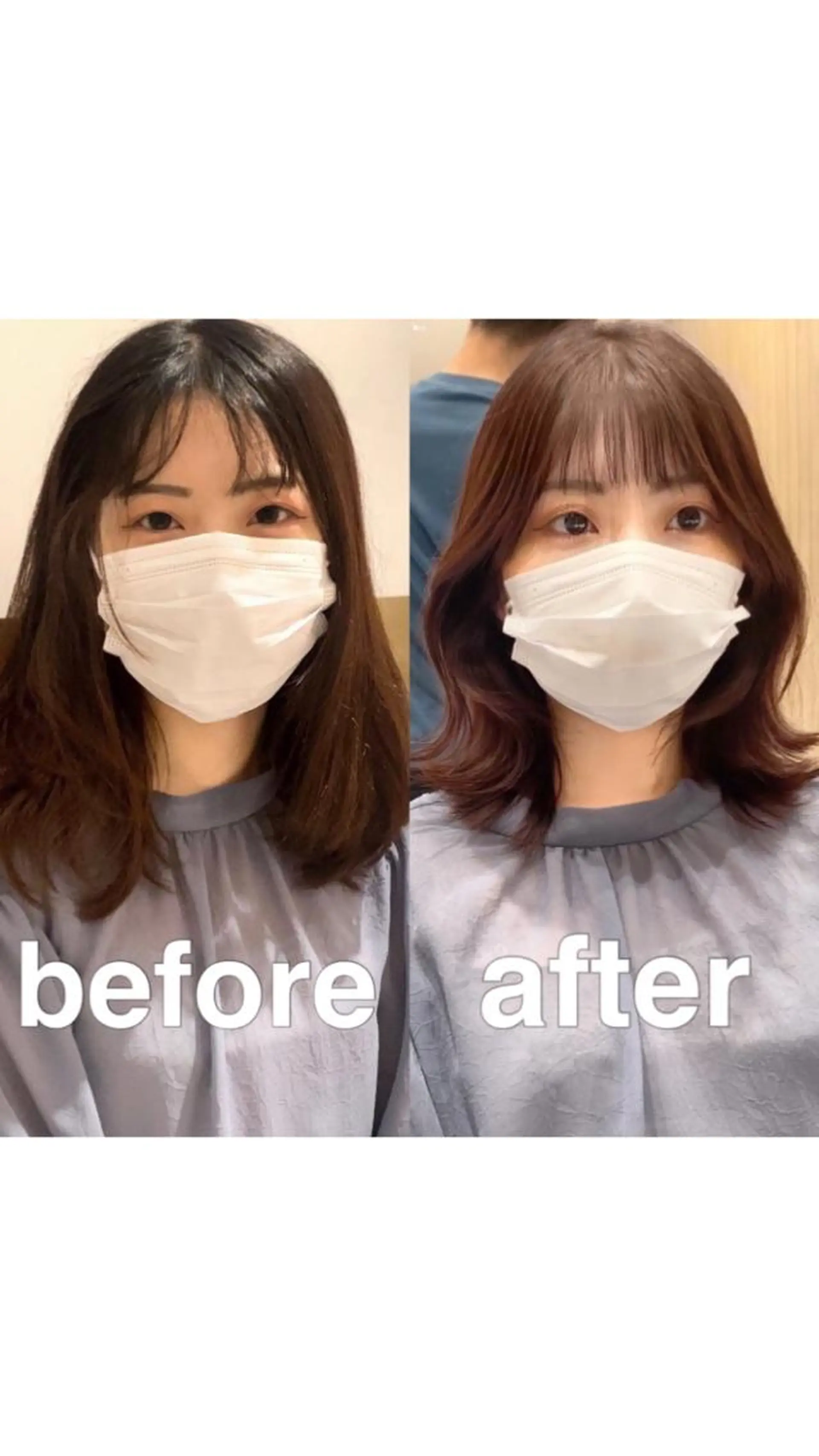 ミディアム カラー パーマ ヘアアレンジ カット ヘアカラー トリートメント ヘアセット 小野寺瑞希 /最小顔カットのヘアスタイル