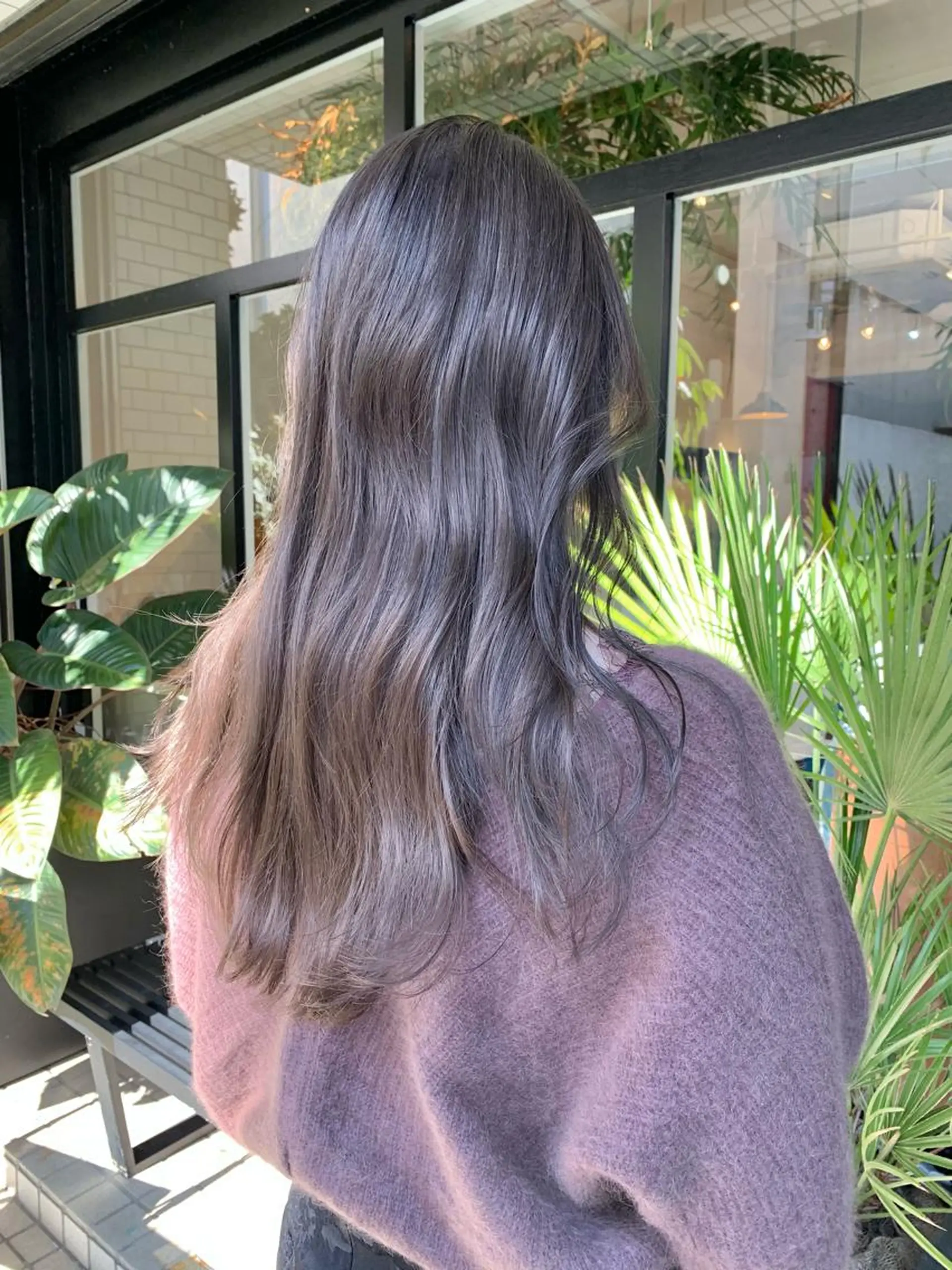 ミディアム カラー グレージュ カット ヘアカラー トリートメント 柔らかブラウン/顔周 りレイヤー♡ユウシのヘアスタイル