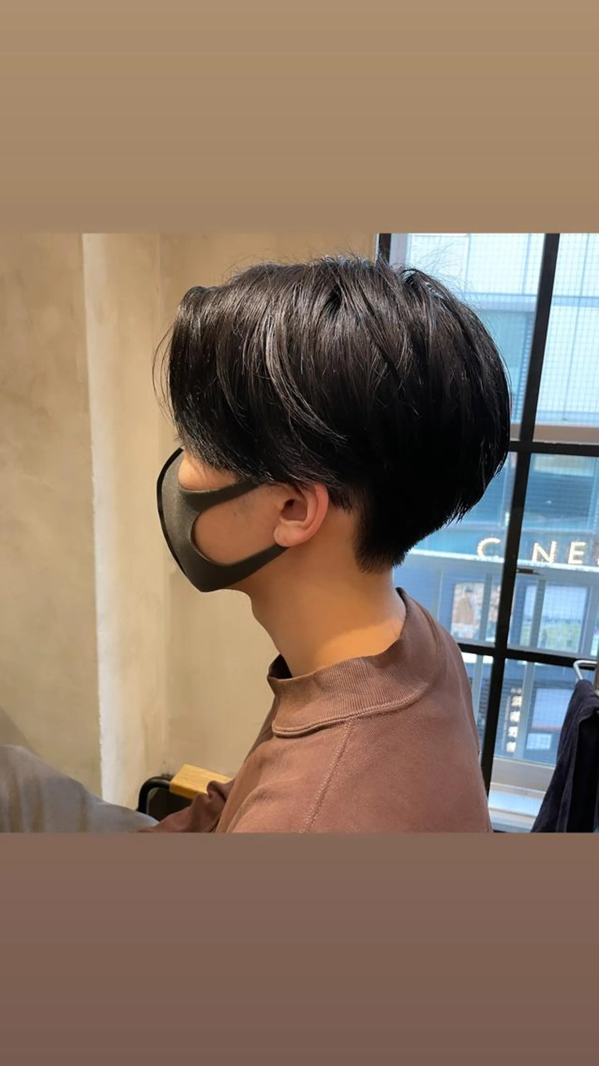 ショート メンズ センターパート メンズパーマ RAF TOKYO所属・10月限定モニター 髪質改善美髪矯正のヘアスタイル