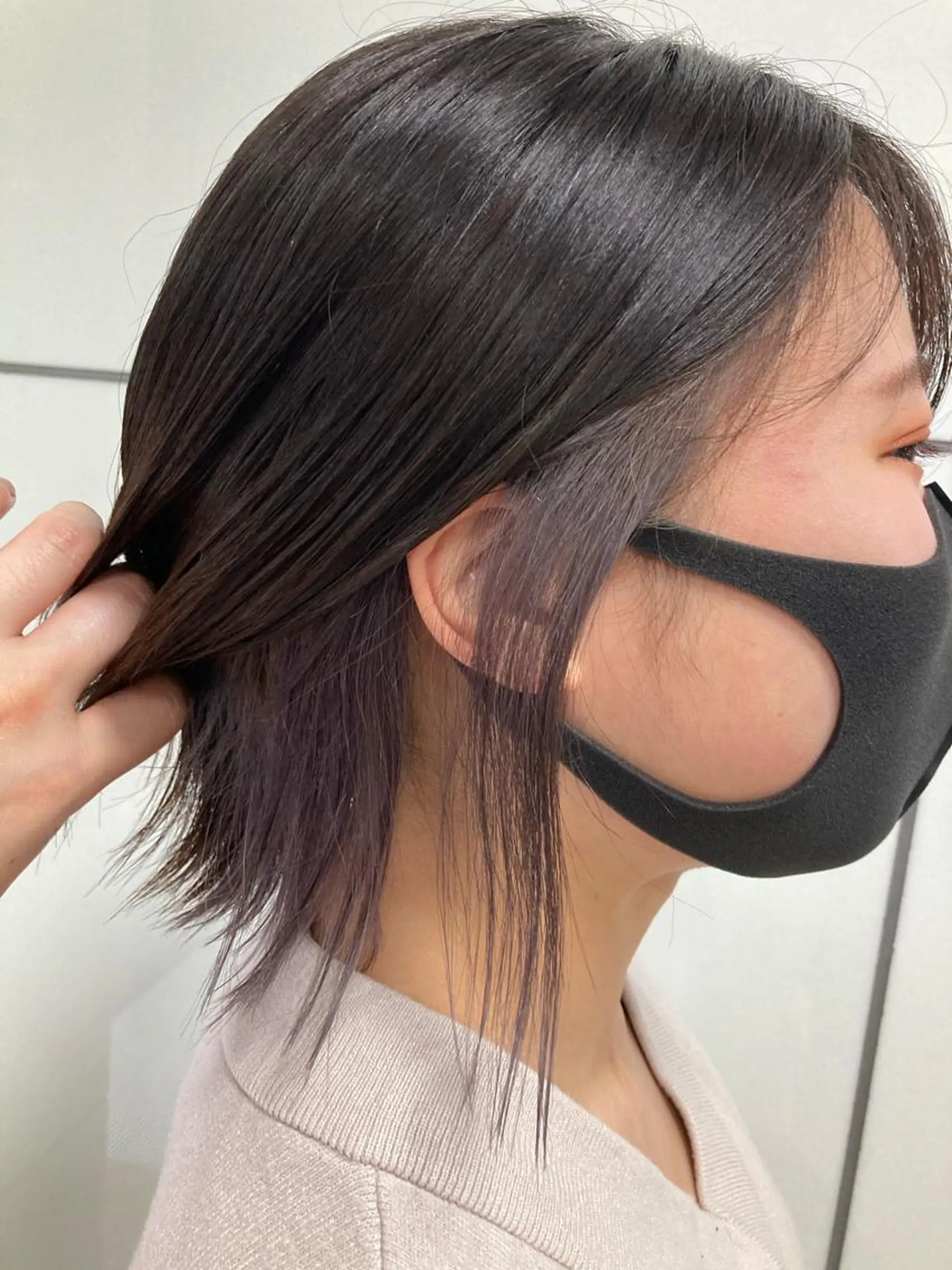 ショート カラー ダークグレー インナーカラー ヘアカラー トリートメント 髪質改善/痛ませ ないカラー/西村航大のヘアスタイル