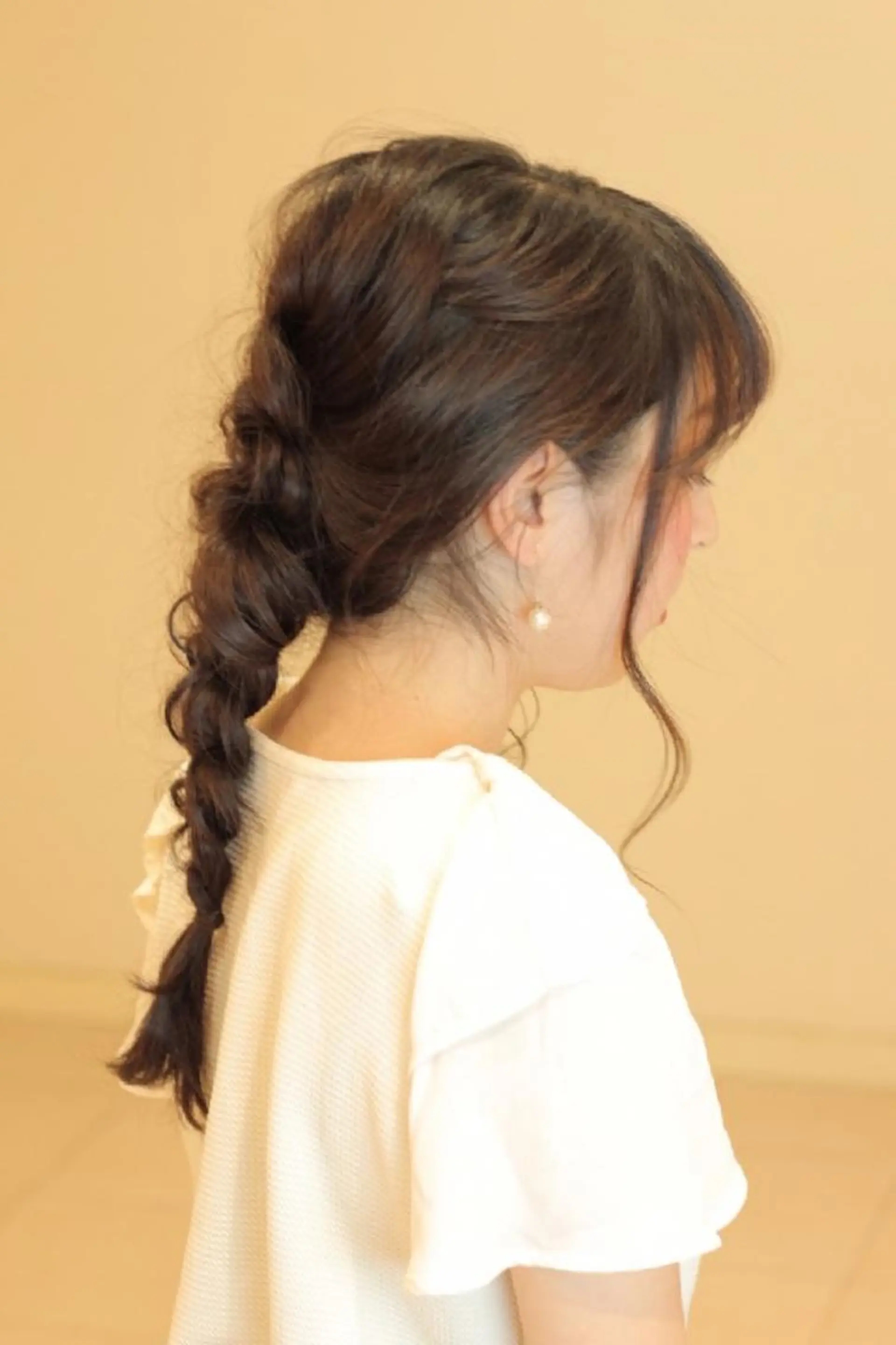 ロング ヘアアレンジ 三つ編み 簡単アレンジ キノシタ ナオユキのヘアスタイル