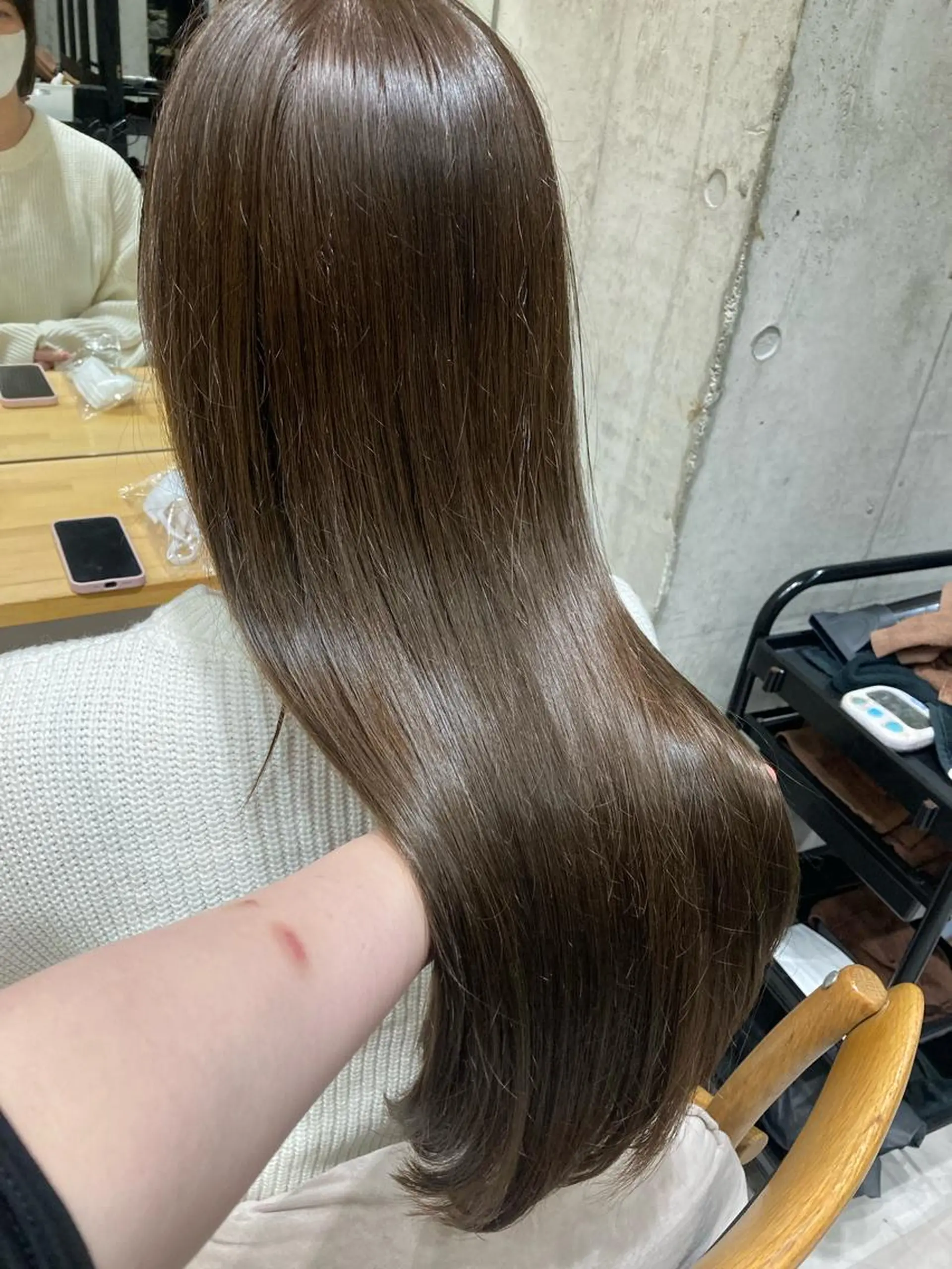 ロング ヘアカラー トリートメント ✨色持ちの良い艶 カラー✨蟹江真世のヘアスタイル