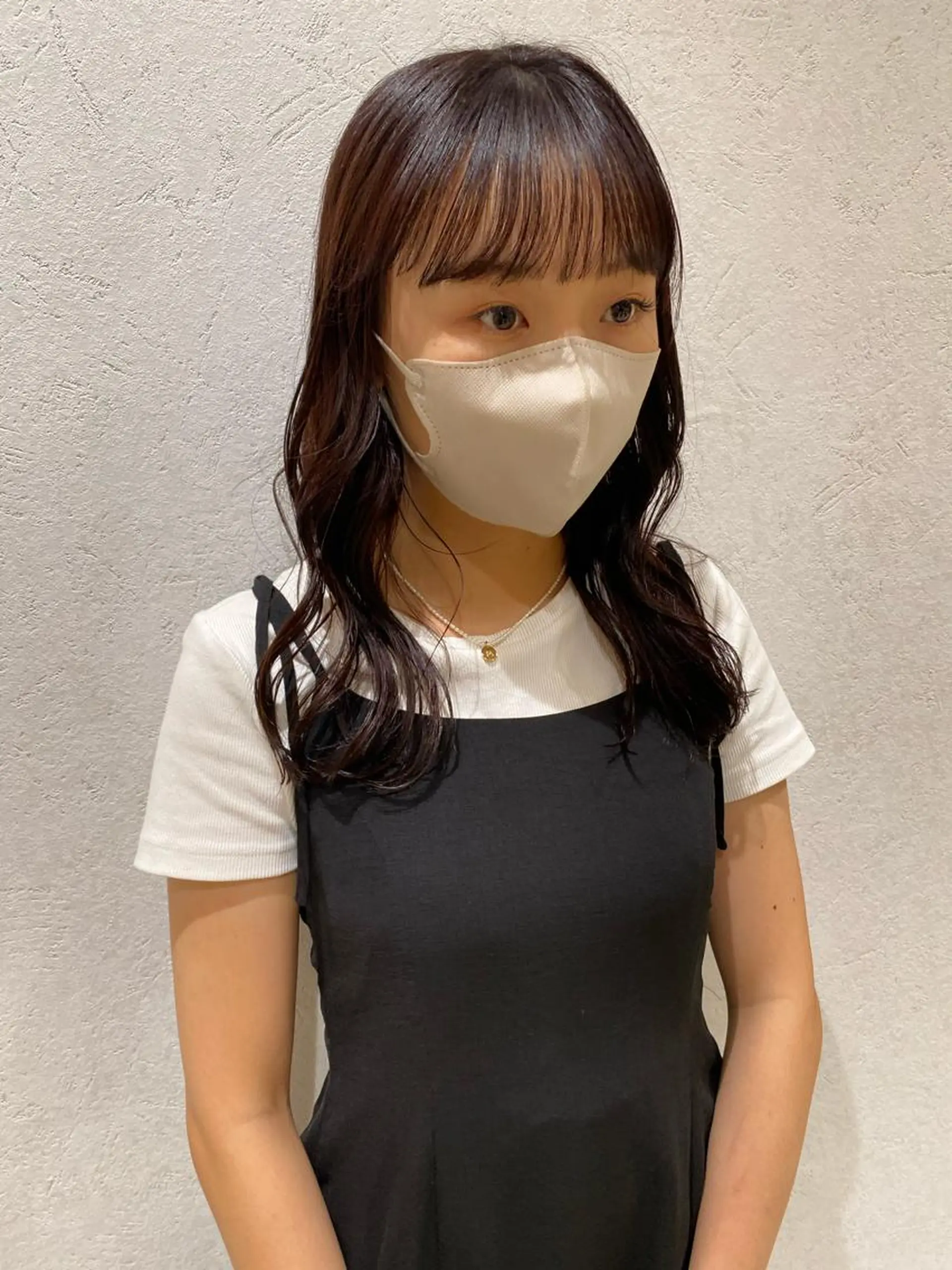 セミロング カラー ヘアアレンジ 黒髪 ラベンダーカラー カット ヘアカラー パーマ指名No1 /namiのヘアスタイル