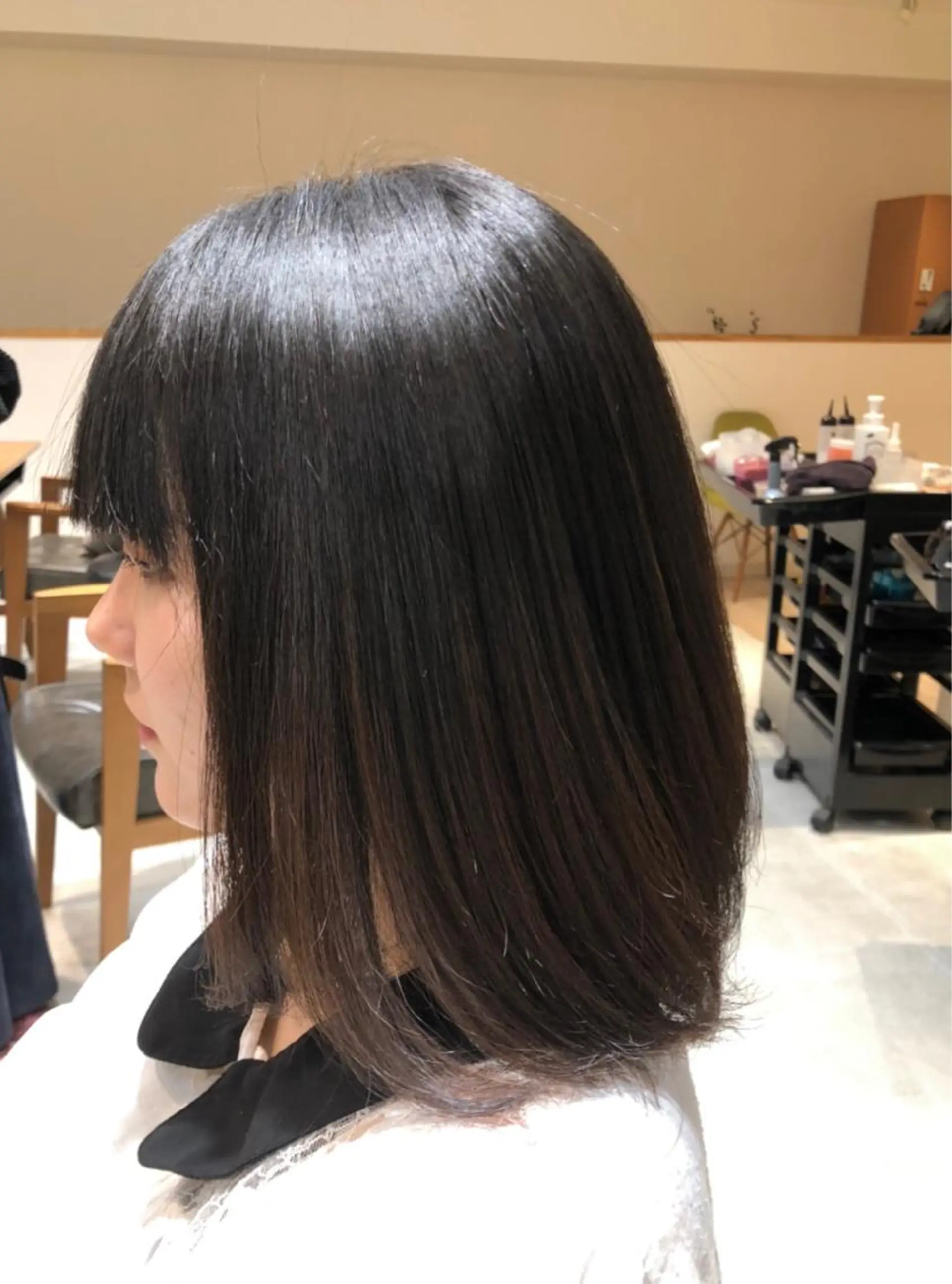 ミディアム 縮毛矯正 レイヤー/顔まわり /亀戸錦糸町/なつきのヘアスタイル