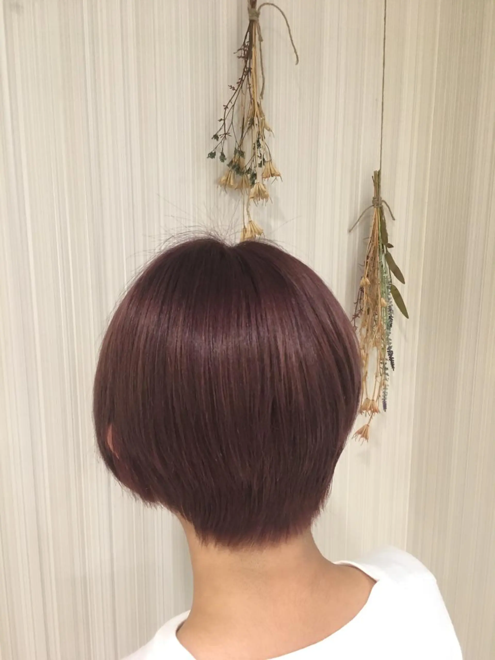 ショート カラー レッドカラー ショートヘア ヘアカラー トリートメント ハイトーン/ブリーチ 山崎　悠次のヘアスタイル