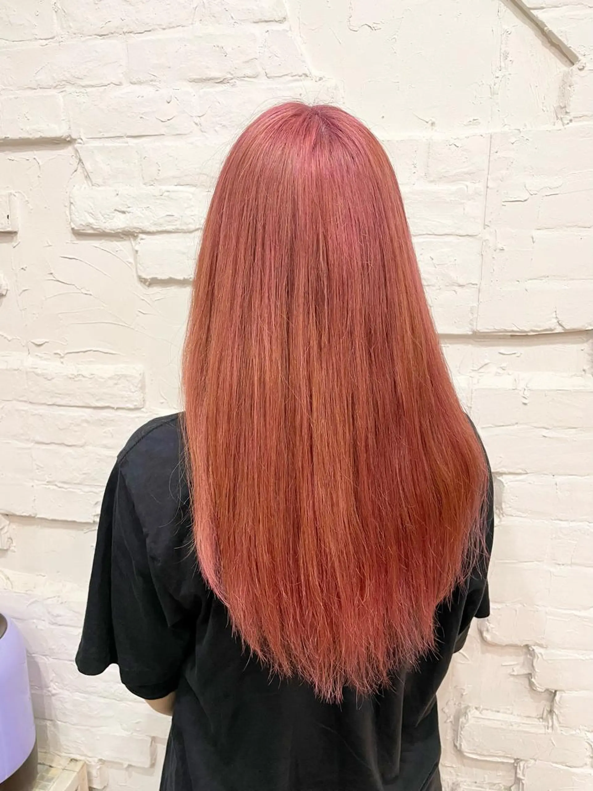 ロング カラー ヘアカラー 【ピンク/韓国ヘア/ ヘアセット】亜海のヘアスタイル