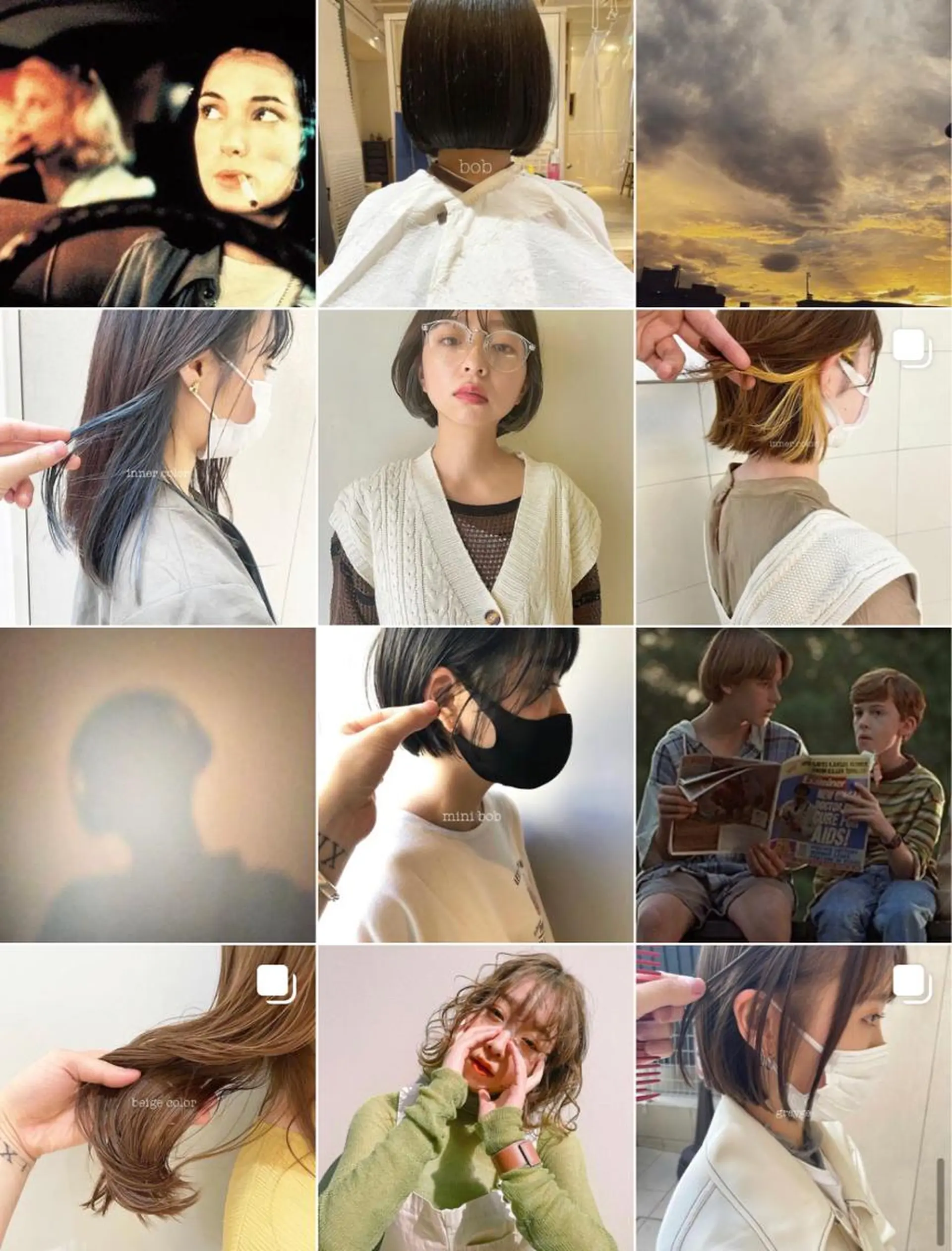 ショート カラー ケアブリーチ/ エクステ/レイヤーのヘアスタイル