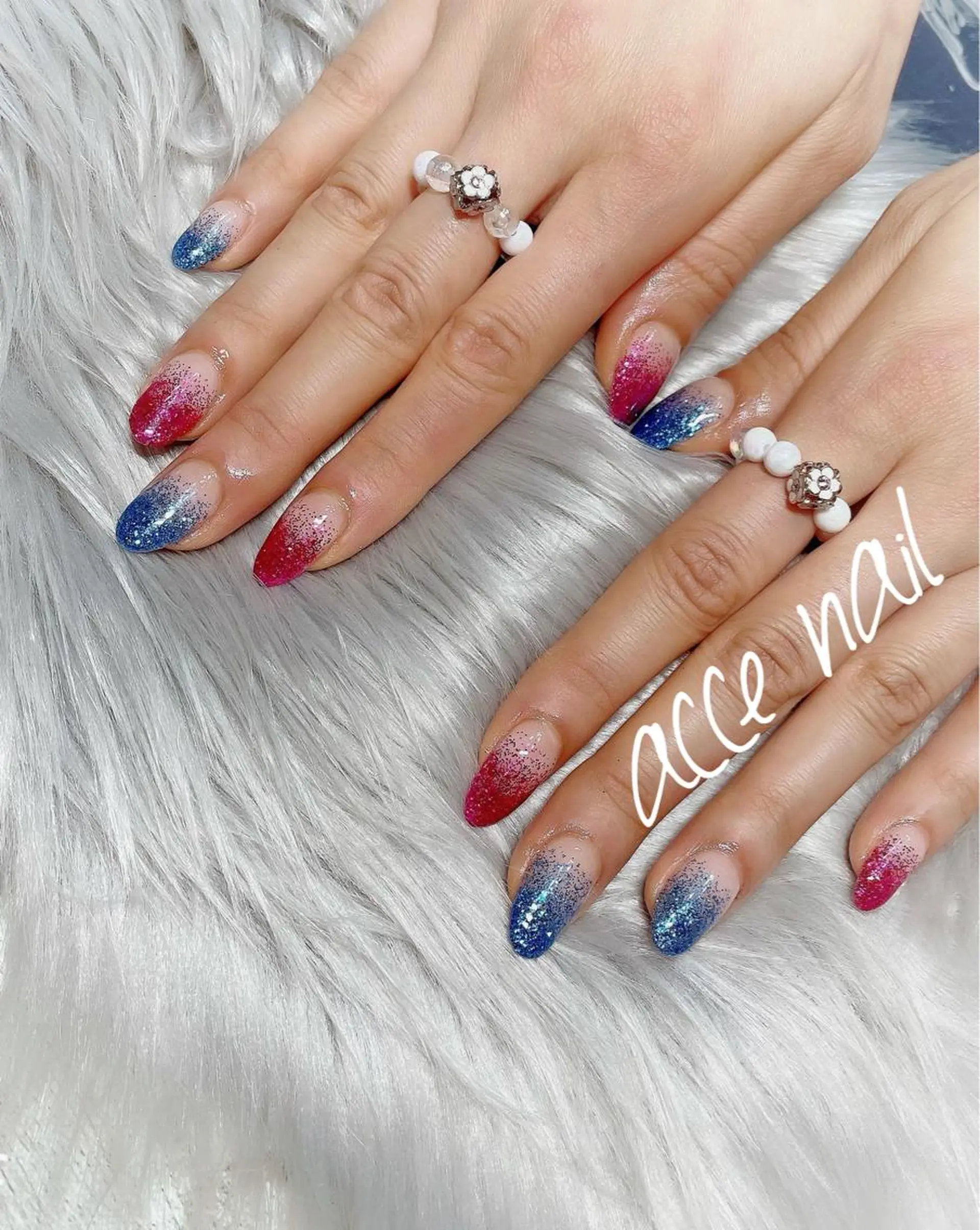 ネイル グラデーション ラメ(グリッター) ラメグラデーション atsuco ✴︎のネイルデザイン